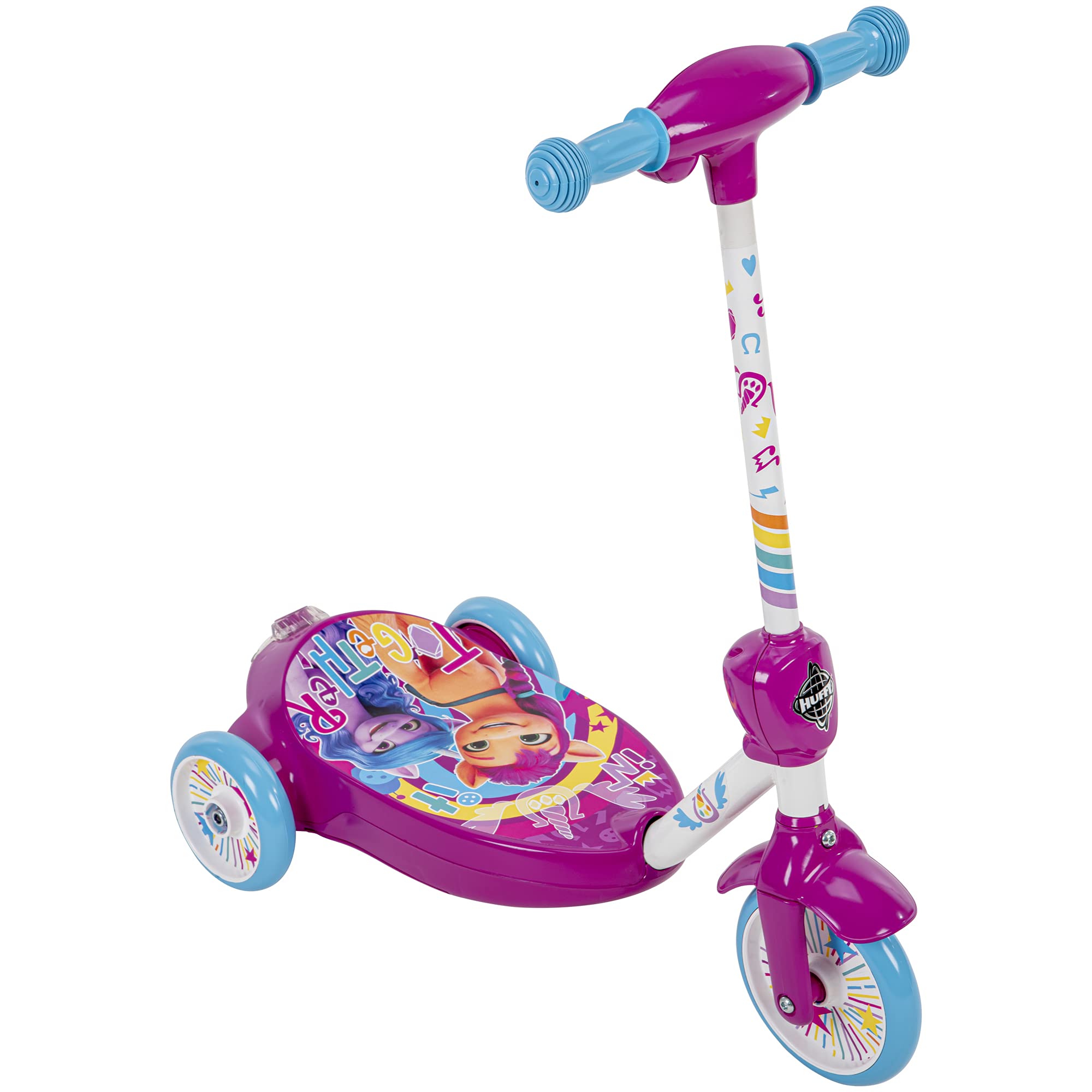 Huffy Kids Electric Bubble Scooter - Battery Powered Ride On Toy with Bubbles & Charger, 2.0 MPH for Ages 3-5 | Multiple Colors & Styles | Perfect for Outdoor Play, Birthday Gifts & Preschool Fun