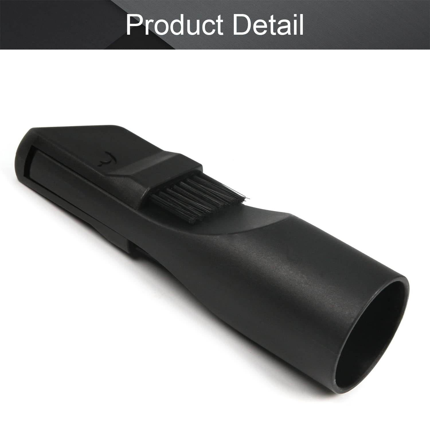 Othmro 1Pcs Flat Brush Crevice Tool - 110mm Length PP Plastic Vacuum Cleaner Accessory - Quick Release Nozzle Head (32mm) for Home Cleaning - Compatible with Most Vacuum Cleaners - Perfect for Tight Spaces, Corners & Car Detailing