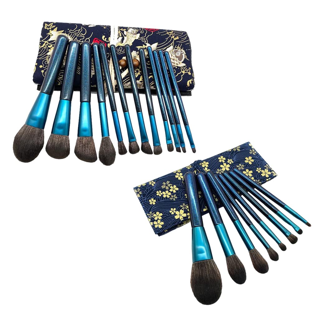 Premium 12-Piece Makeup Brush Set with Foundation & Blush Brushes - Perfect Gift for Women, Mothers & Girlfriends (Includes Travel Pouch) | Ideal for Professional Makeup Application, Travel & Everyday Beauty Routine
