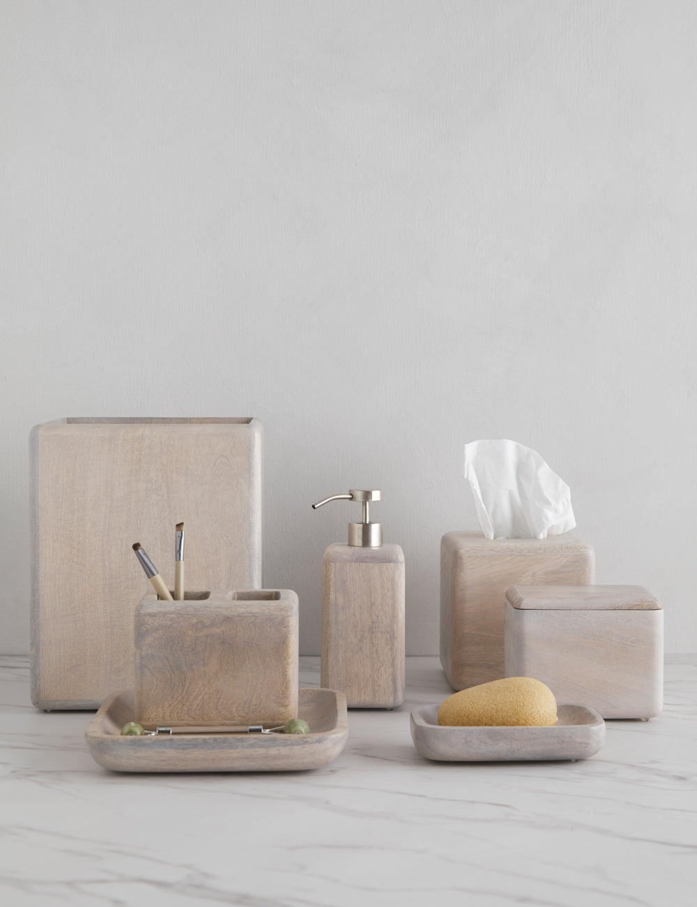 Premium Fiji Bath Accessories Set by Kassatex - Luxury Spa Collection for Bathroom & Shower - Perfect for Relaxation, Gifts & Home Decor
