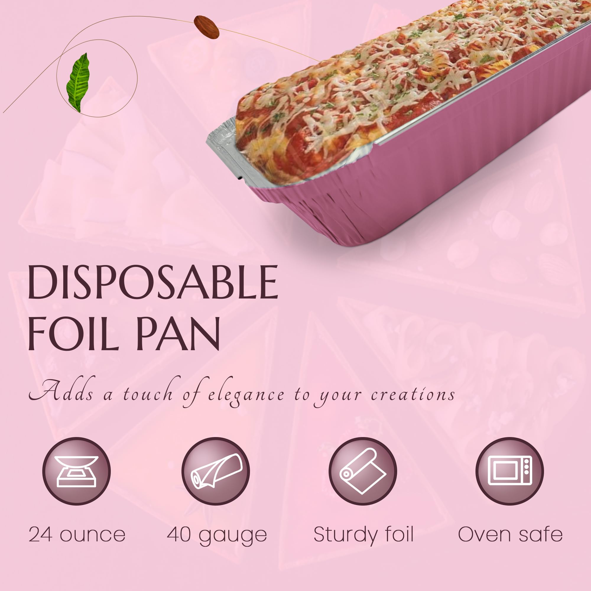 KitchenDance 1.5 LB Aluminum Foil Pans with Lids - Oblong Shallow Disposable Food Containers for Baking, Roasting & Meal Prep - Commercial & Home Kitchen Use - Freezer & Oven Safe Storage Pans for Parties, Catering & Leftovers (6417P)