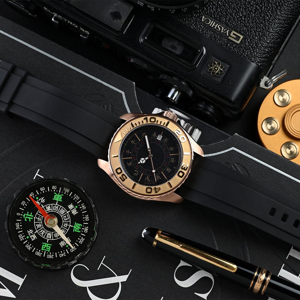 AG Collective G 9040 FORT Black Dial Silicone Strap Men's Watch - Stylish Casual & Sports Timepiece for Everyday Wear, Gym & Outdoor Activities