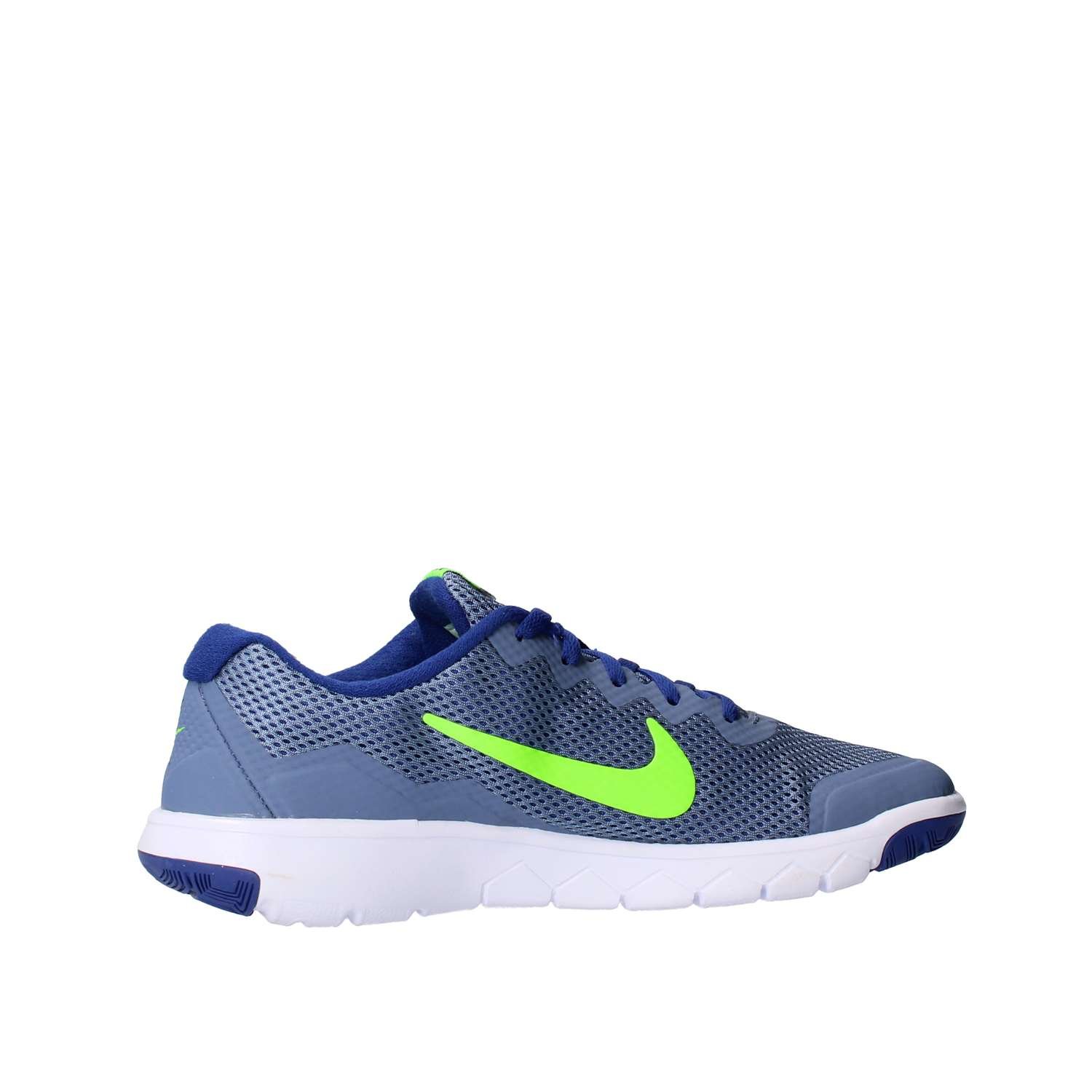 Nike Kids Flex Experience 4 Running Shoes for Boys - Big Kid Size 5.5 M - Ocean Fog/White/Deep Royal Blue/Electric Green - Lightweight Athletic Sneakers for School, Sports & Everyday Play