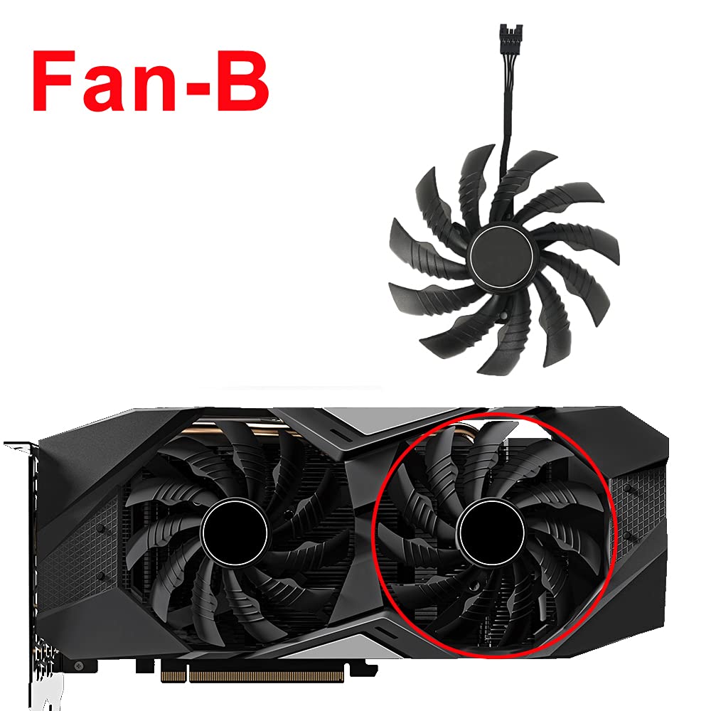 95MM PLD10010S12H GPU Replacement Cooling Fan - Compatible with Gigabyte GTX 1650, GTX 1660 Ti, RTX 2060 & 2070 Graphics Cards - High Performance PC Gaming Cooling Solution for Overheating Prevention