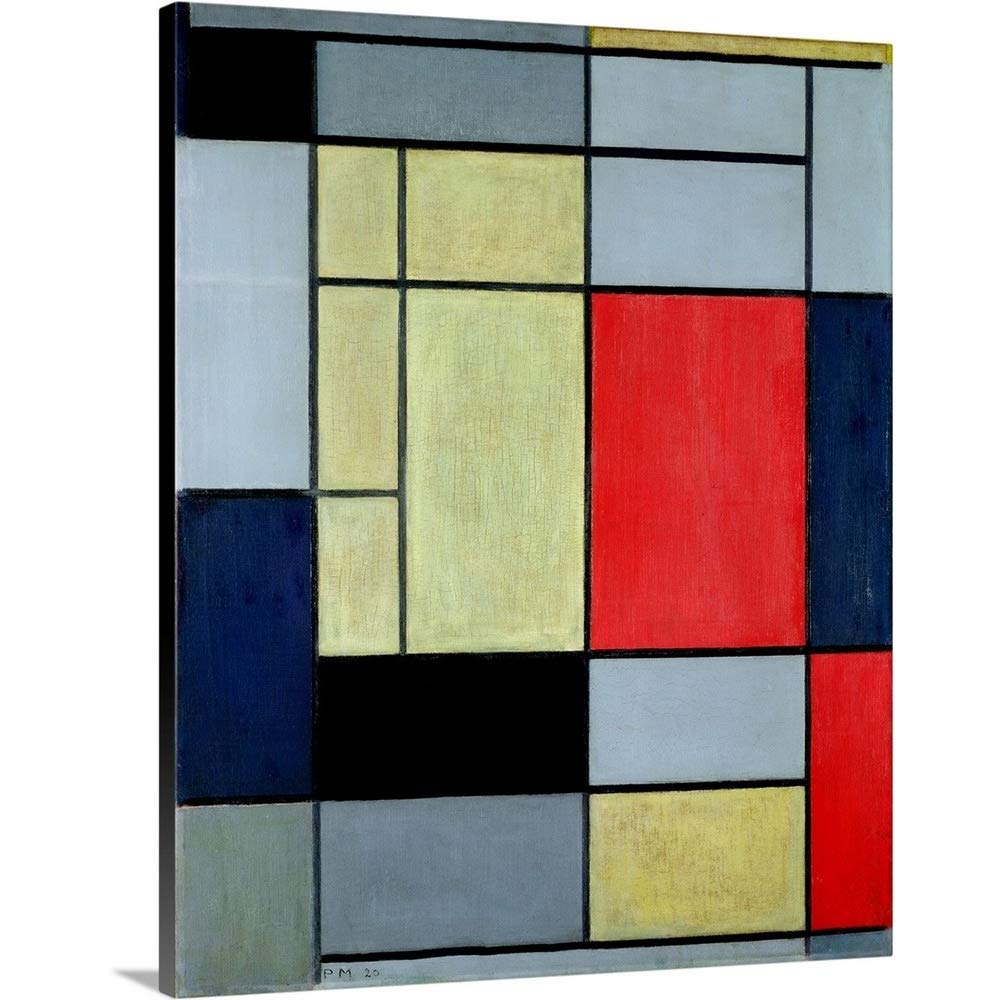 Composition I Canvas Wall Art Print - Modern Abstract Painting for Living Room, Bedroom & Office Decor | Ready to Hang Home Artwork