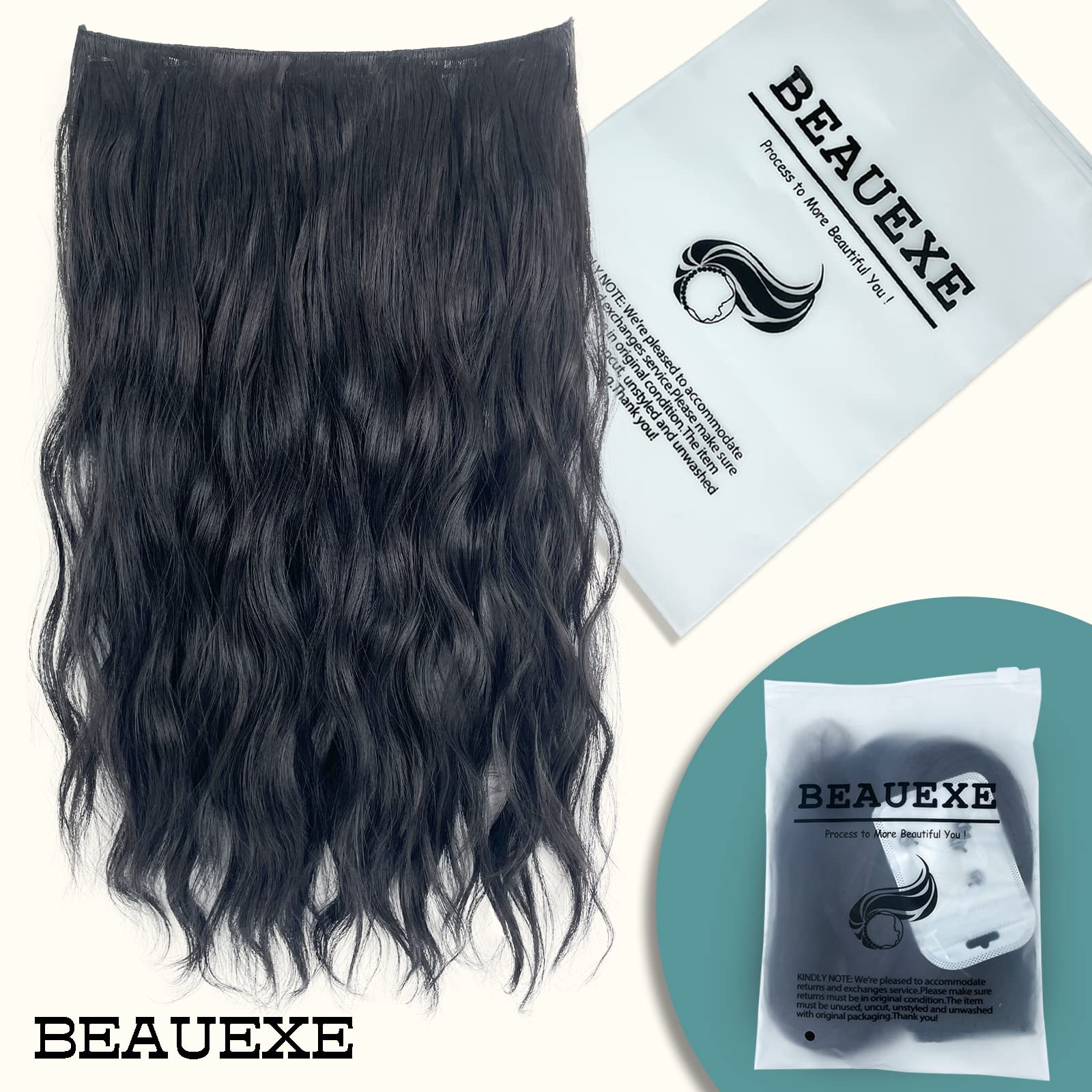 Invisible Wire Halo Hair Extensions for Women - 20