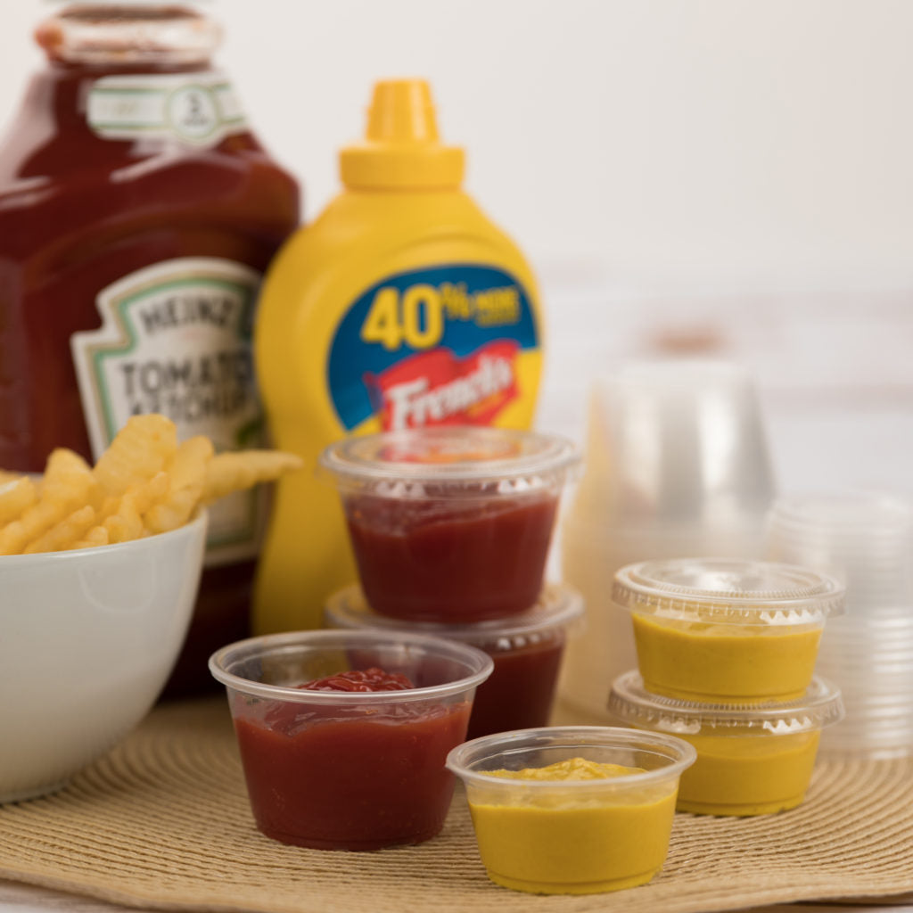 2 oz Clear Plastic Soufflé Portion Cups with Lids - Disposable Ramekins for Desserts, Sauces, Dips & Meal Prep - Perfect for Catering, Restaurants & Home Use