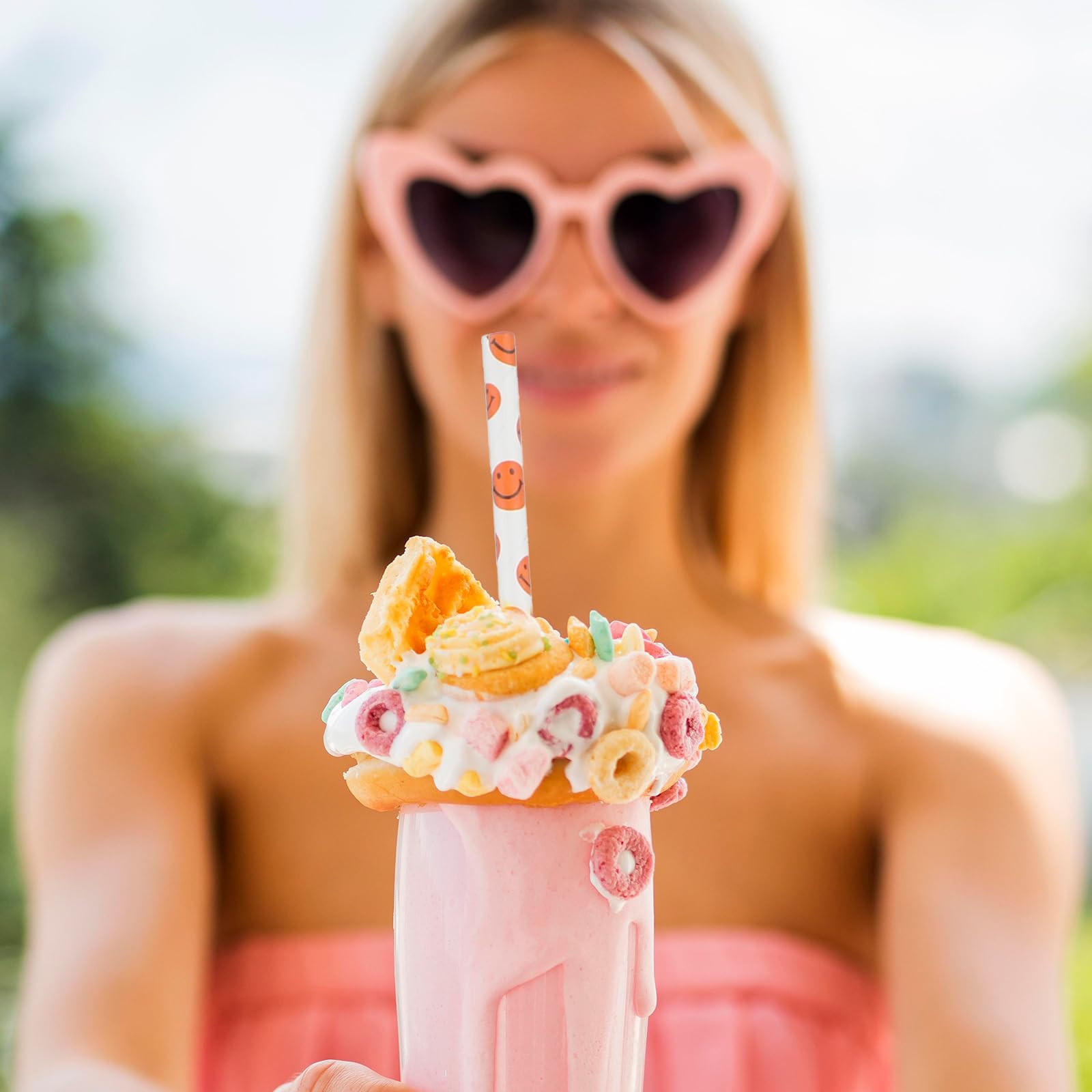 50 PCS Cotton Candy Cones 13.77 Inch - Colorful Paper Straws for Candy Making, Birthday Parties, Weddings & Holiday Events - Bulk Cotton Candy Supplies for Carnival, Fair & DIY Dessert Stands