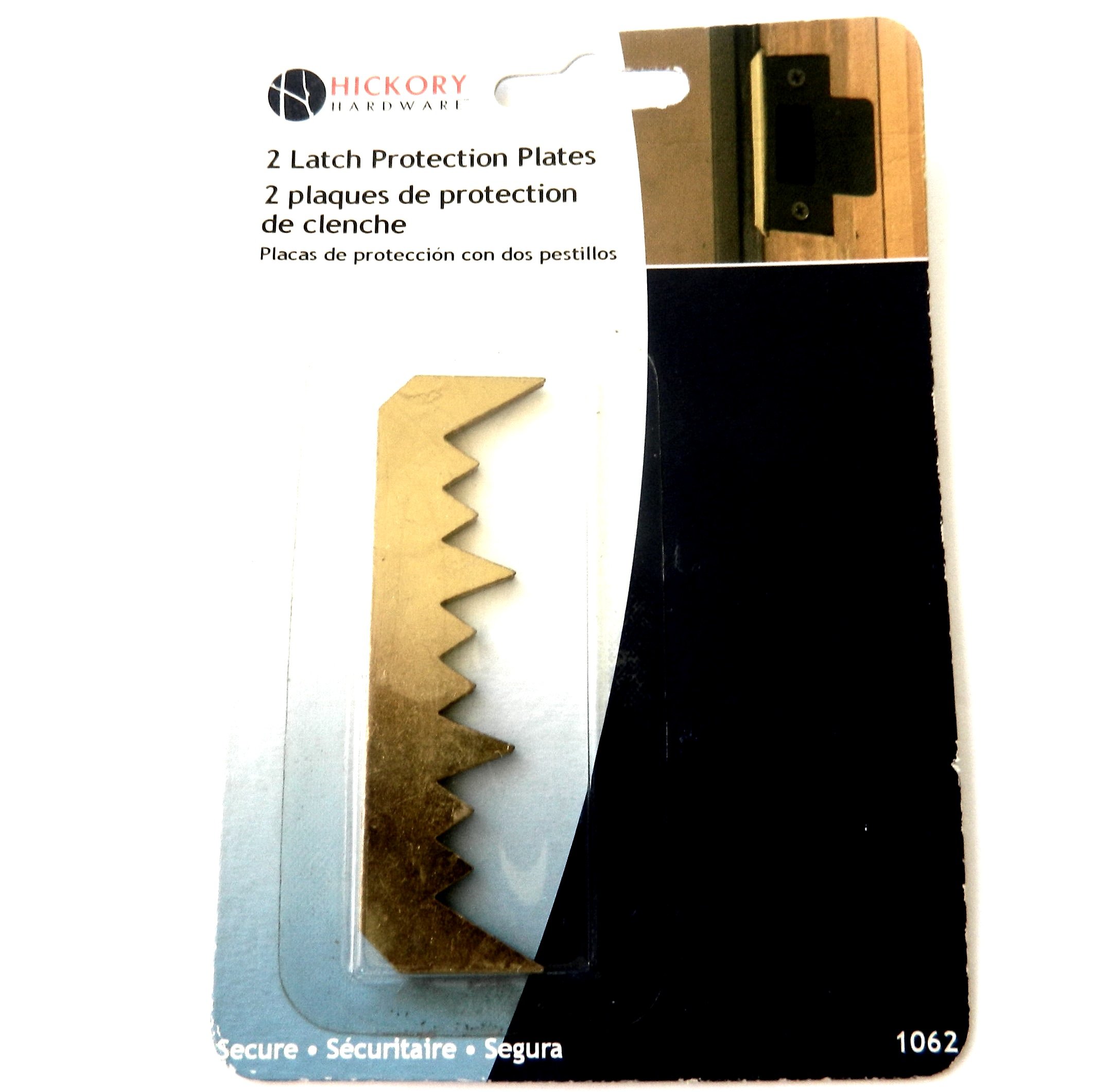 Polished Brass Latch Protection Plates 1062 - Hickory Hardware for Door & Cabinet - Durable & Stylish Door Hardware for Home & Office Decor