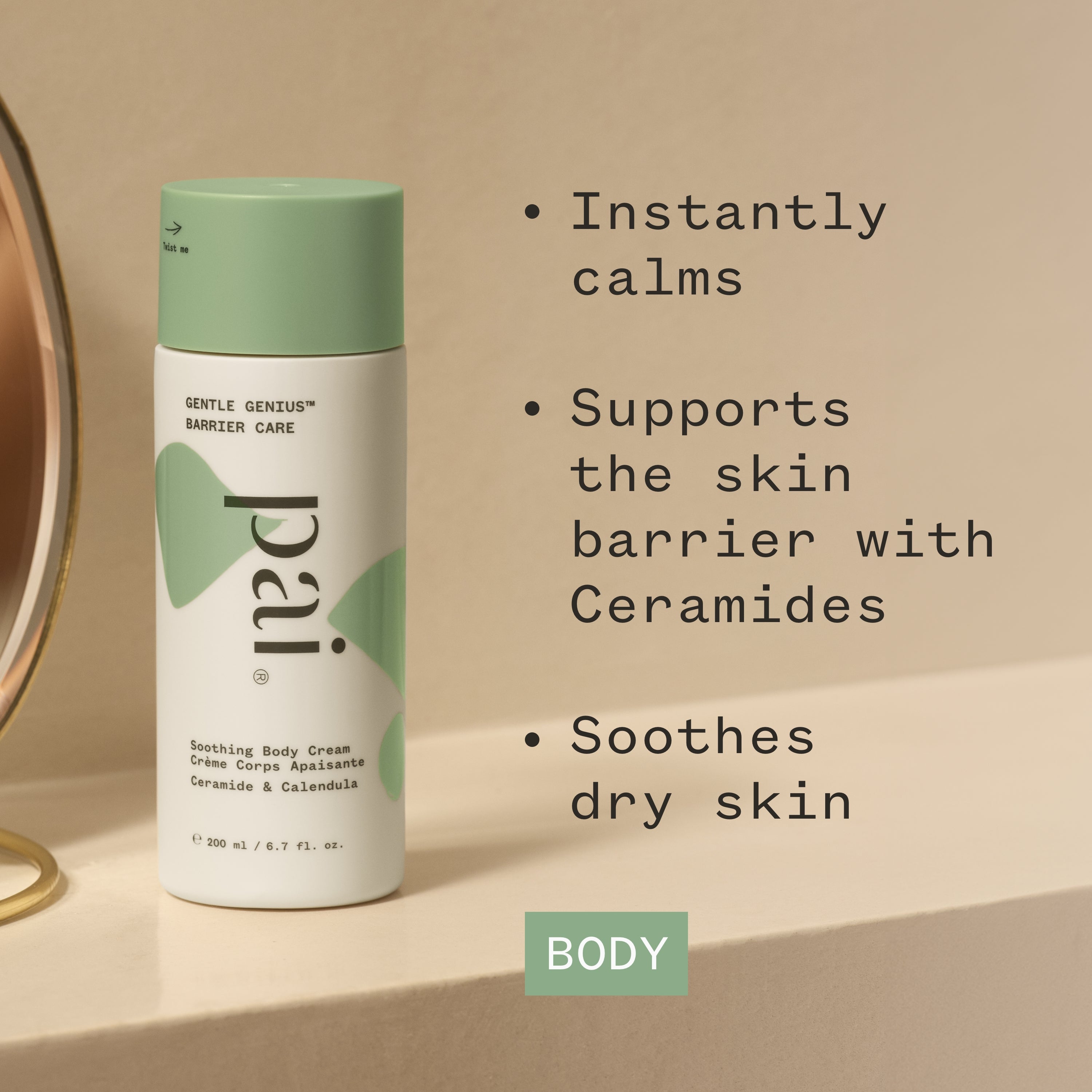 Gentle Genius™ Barrier Care Soothing Body Cream for Dry & Sensitive Skin - Ultra Hydrating Moisturizer with Natural Ingredients | Perfect for Daily Use, After Shower & Nighttime Skincare Routine