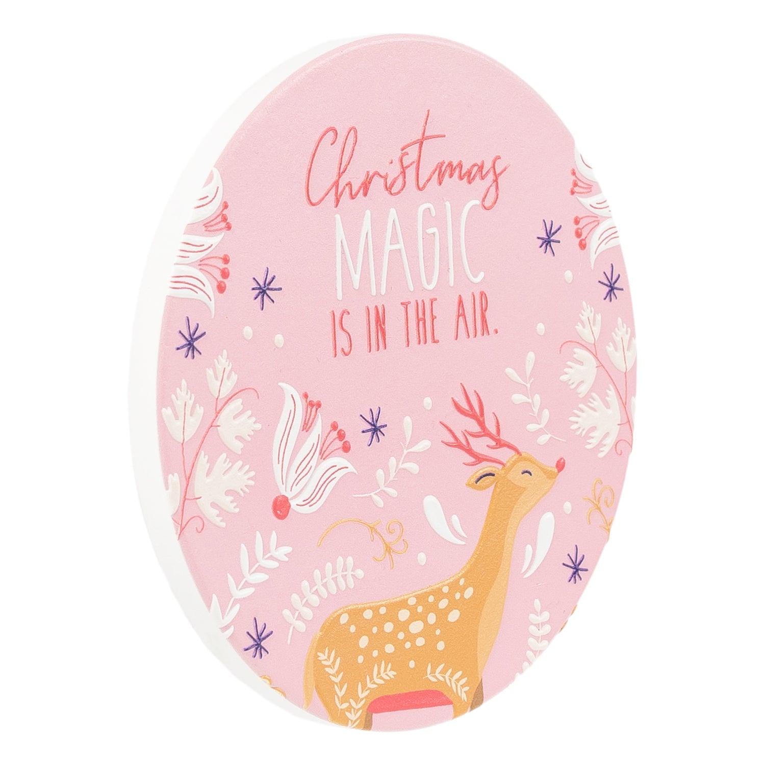Magic Christmas Coaster Set - Holiday Drink Coasters for Festive Home Decor - Perfect for Christmas Parties, Dinner Tables & Seasonal Celebrations