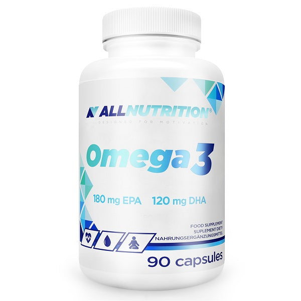 Allnutrition Omega 3 Fish Oil Supplement - 90 Softgel Capsules for Heart, Brain & Joint Health - Supports Immune System & Healthy Skin - Perfect for Daily Wellness Routine