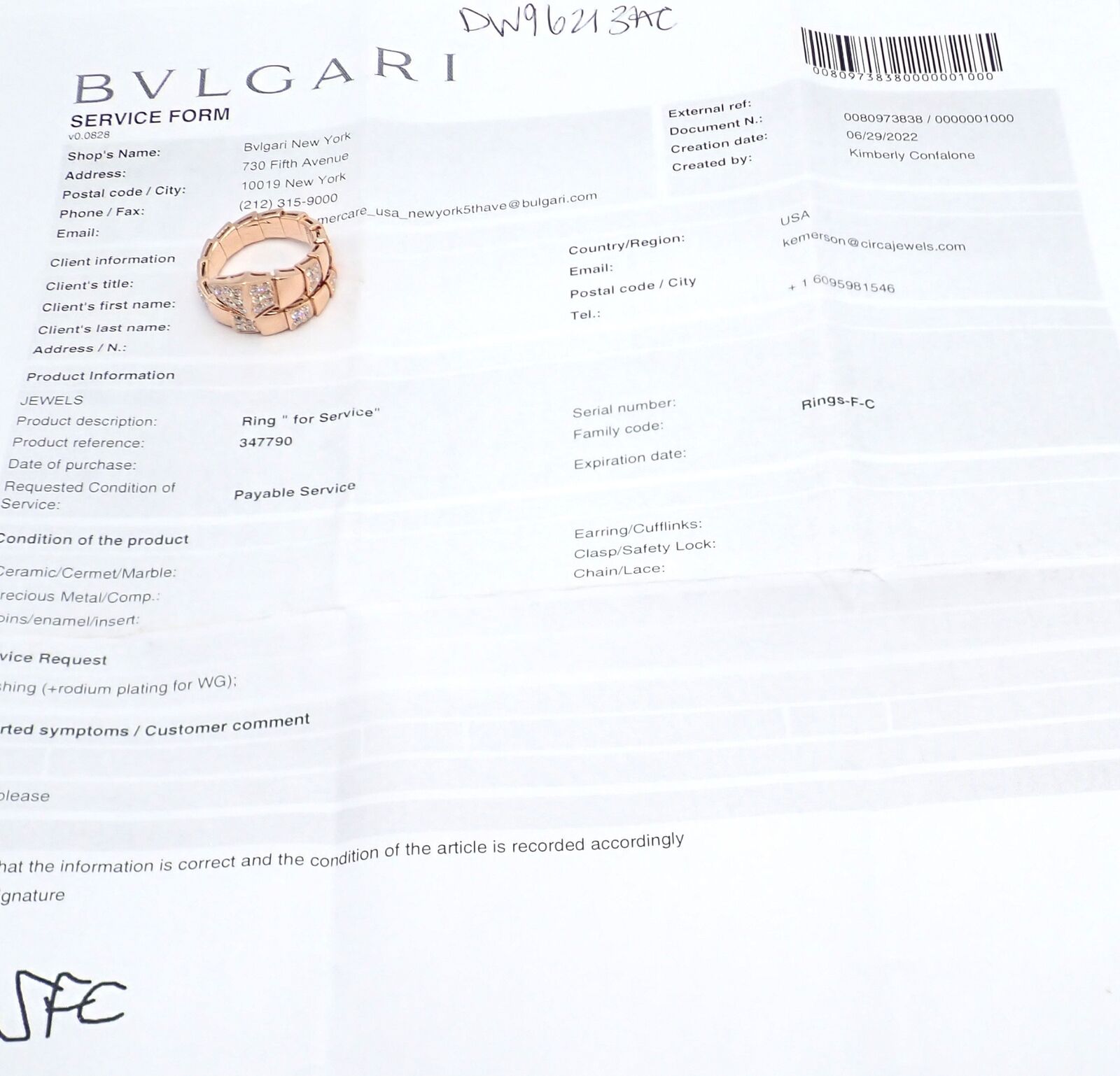 Authentic Bulgari Bvlgari Serpenti Viper 18k Rose Gold Diamond Ring Size 8.75 - Luxury Jewelry for Women, Perfect for Weddings, Anniversaries & Special Occasions