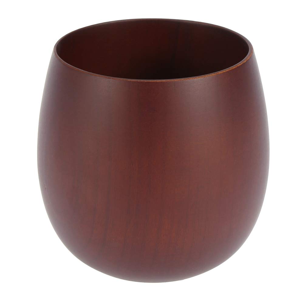 Handmade Natural Wooden Coffee Mug - Traditional Big Belly Tea Cup for Hot & Cold Drinks - Eco-Friendly Wooden Tableware for Home, Office, Camping & Gifts
