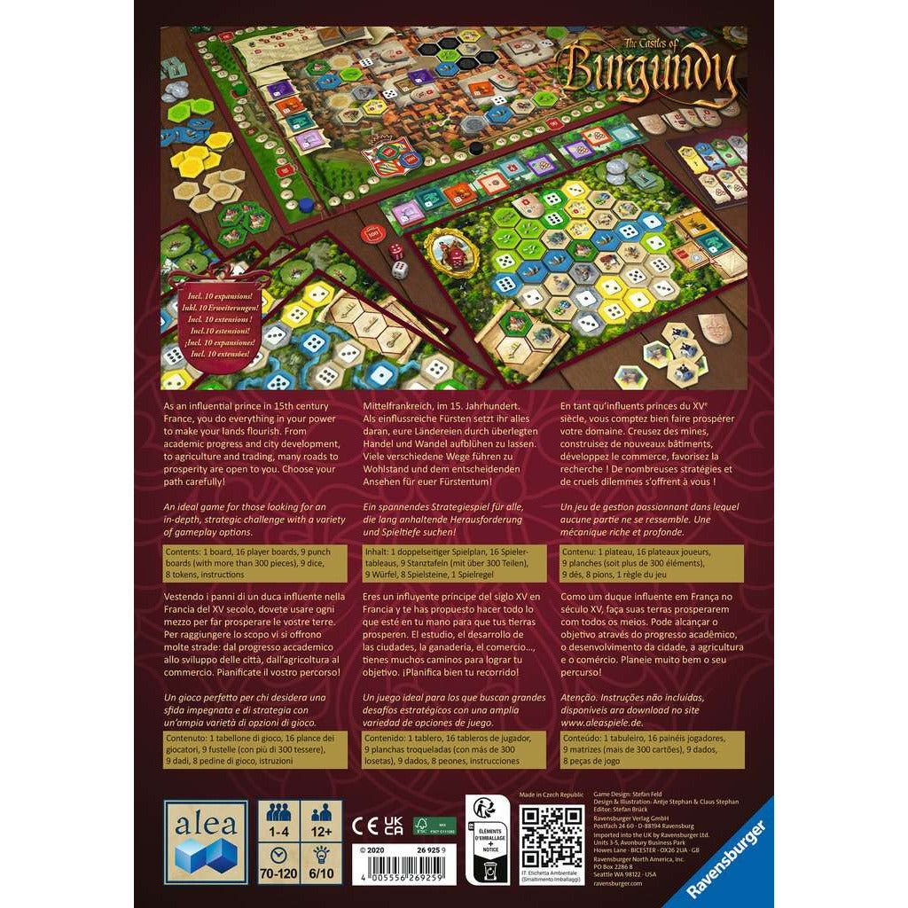 The Castles of Burgundy Board Game - Strategy Tabletop Game for Adults & Families - Perfect for Game Nights & Family Gatherings