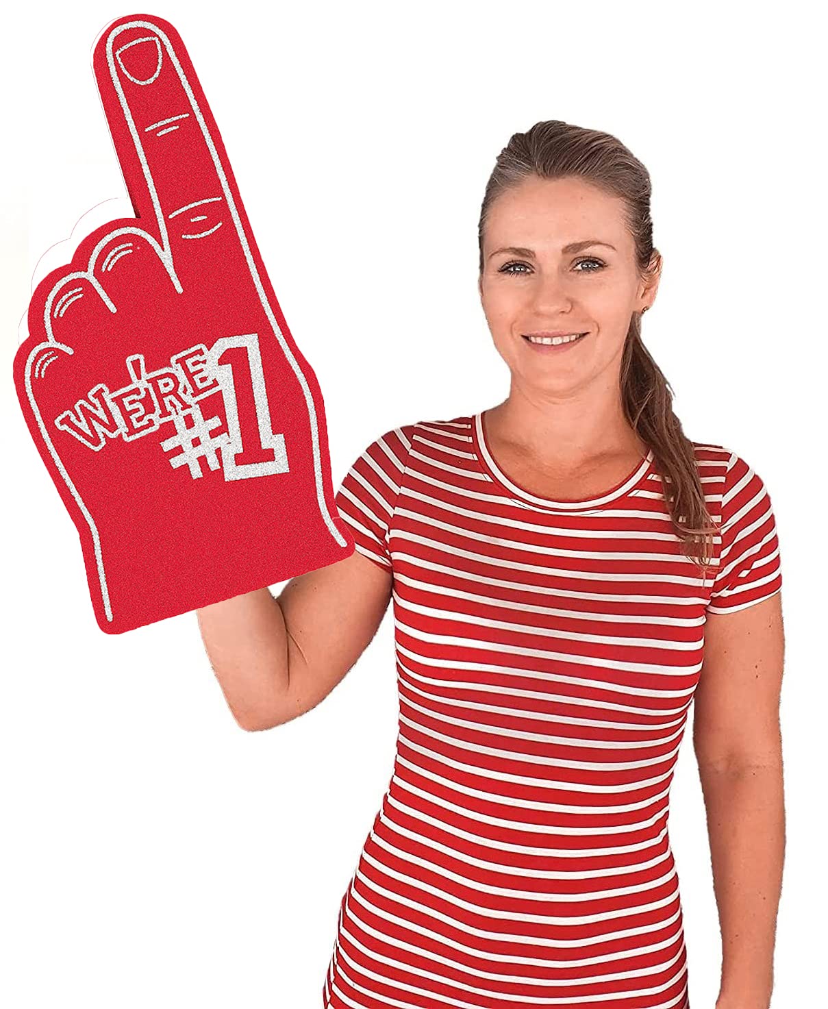 #1 School Sport Team Spirit Double-Sided Foam Hands (9