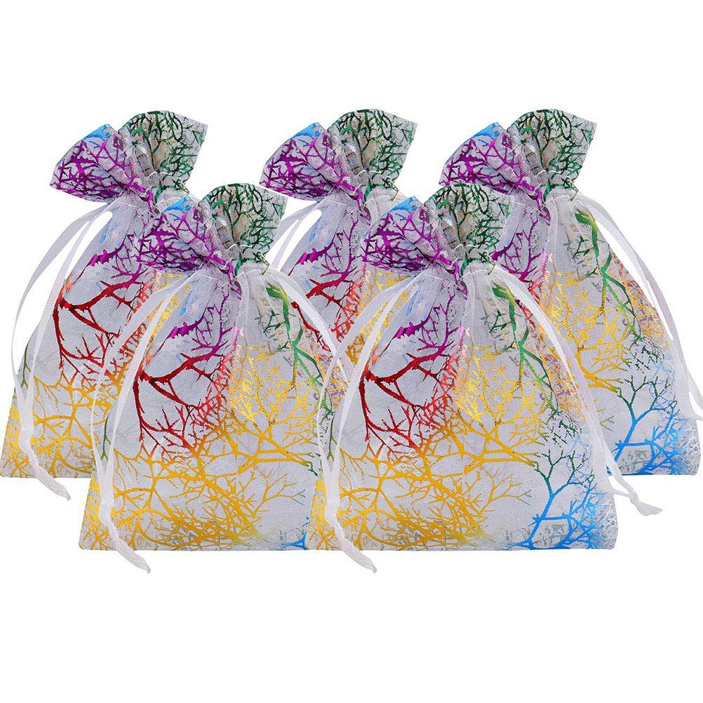 Amosfun 20-Piece Organza Drawstring Pouches - Elegant Jewelry Gift Bags for Wedding, Birthday, Christmas Party Favors - Perfect for Bridesmaid Gifts, Baby Shower Favors, Holiday Gift Wrapping