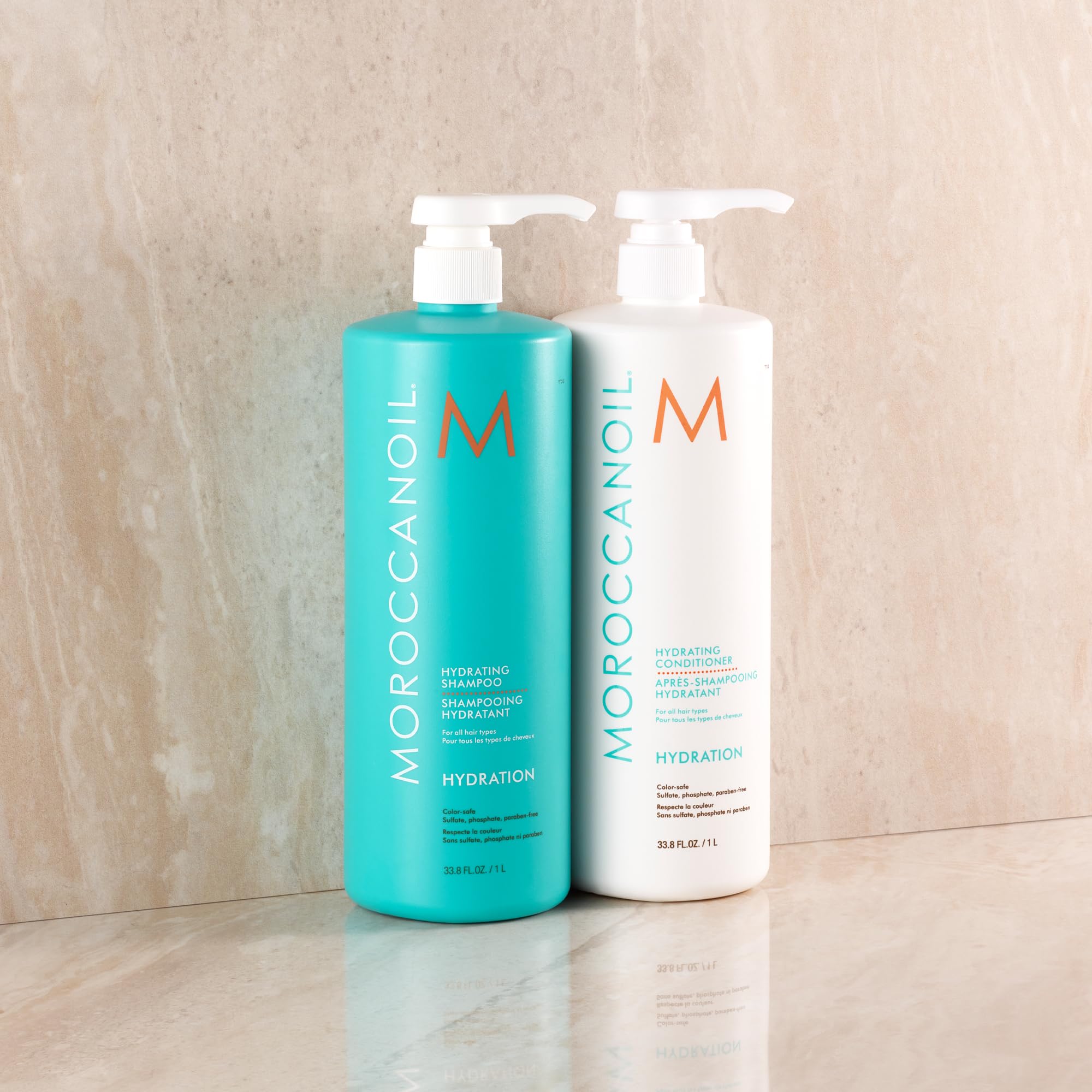 Moroccanoil Hydrating Shampoo & Conditioner Set for Dry & Damaged Hair - Repair & Moisturize Hair Care Duo for Salon-Quality Results at Home