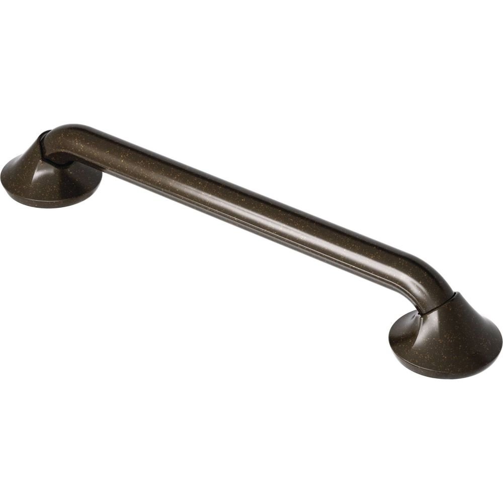 Moen YG2818ORB 18-Inch Stainless Steel Bathroom Grab Bar - Oil-Rubbed Bronze Finish - ADA Compliant Safety Handle for Shower, Bathtub & Toilet - Secure Support for Elderly & Disabled (Transitional Design)