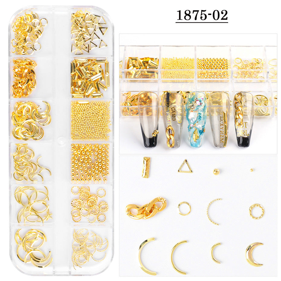 3D Mixed Style Nail Art Charms - 120pcs Nail Decorations with Storage Tray for DIY Manicure, Salon & Home Nail Design - Perfect for Parties, Weddings and Special Occasions
