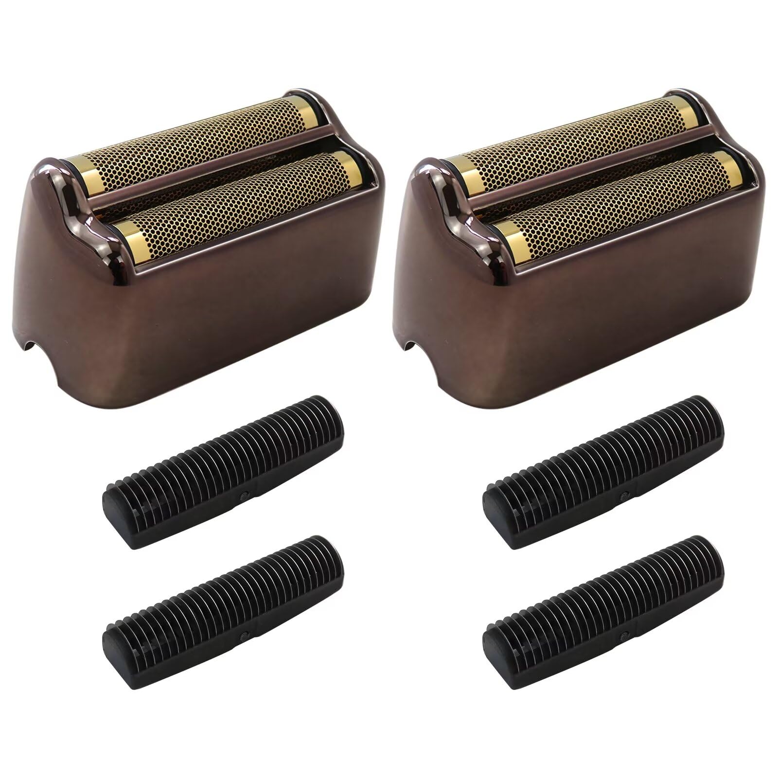 Upgraded 2-Pack Replacement Foil and Cutter Set for Barberology FXFS2 Electric Shaver - Double Foil Replacement Head for PRO Barberology Razors (Black) | Professional Hair Clipper Accessories for Barbershop & Home Grooming