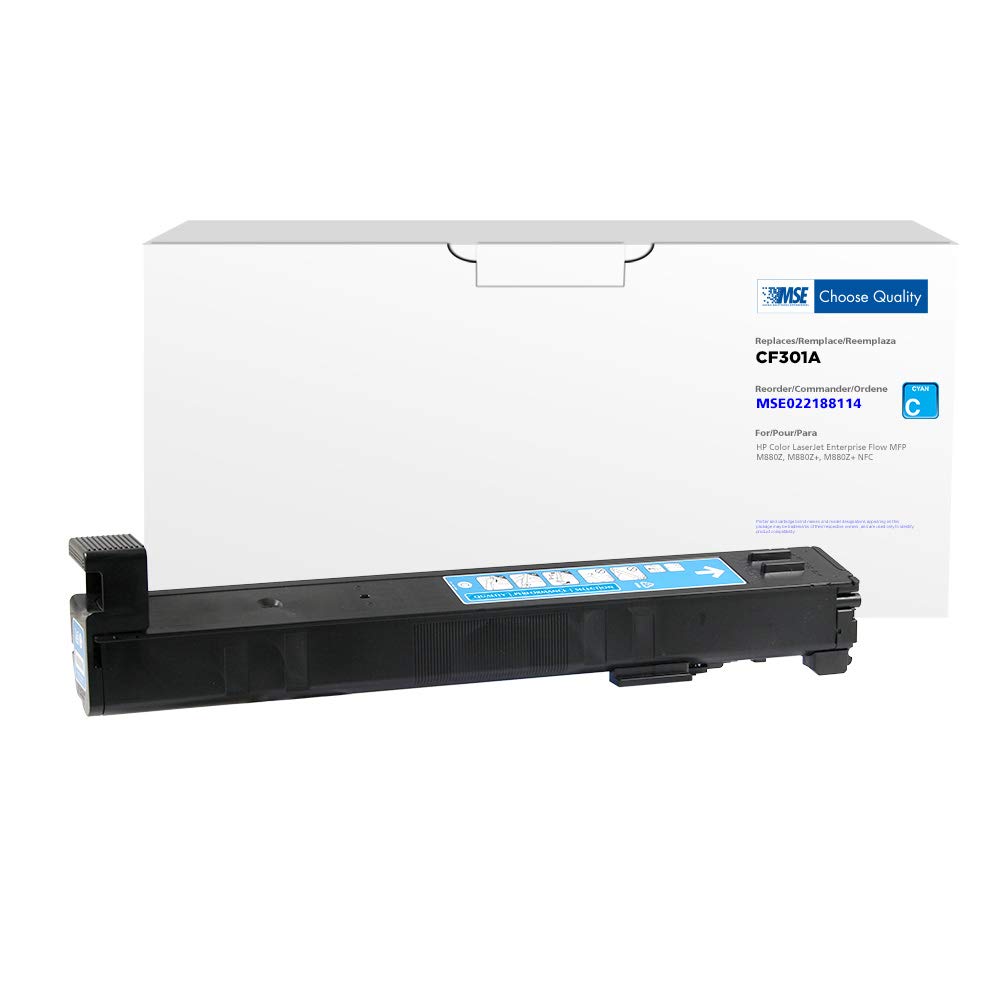 MSE Remanufactured HP CF301A (HP 827A) Compatible Toner Cartridge - Cyan | High-Quality Replacement for HP Printers | Perfect for Home & Office Printing Needs