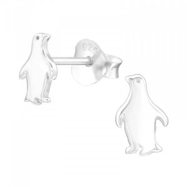 Sterling Silver Penguin Stud Earrings for Kids - Cute & Hypoallergenic Jewelry for Girls, Perfect for Birthdays, Parties & Everyday Wear