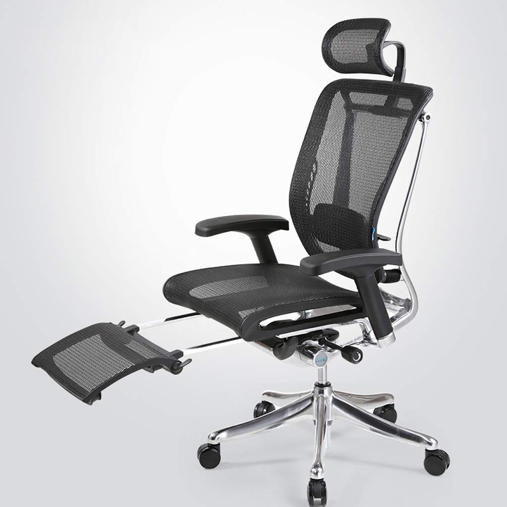 Ergonomic Office Desk Chair - Adjustable Computer Chair with Lumbar Support for Home & Business, Swivel Recliner Executive Chair (Grey) - Perfect for Work from Home, Gaming & Office Workspaces