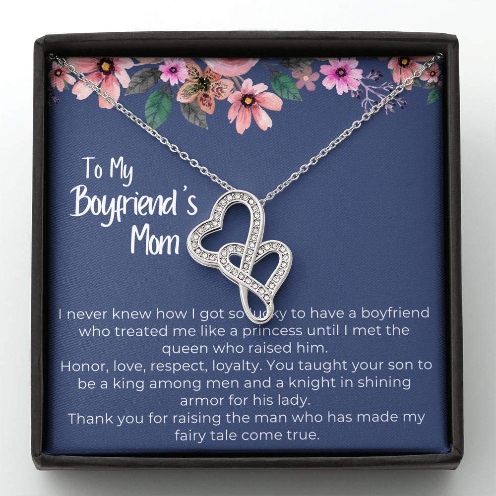 Elegant Heart Pendant Necklace for Mom - Perfect Gift for Boyfriend's Mother | 925 Sterling Silver Jewelry with Gift Box | Ideal for Birthday, Anniversary & Mother's Day