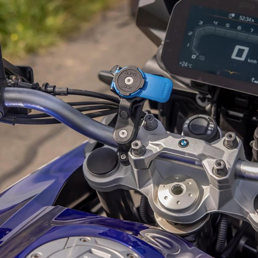 Quad Lock Motorcycle Handlebar Mount Kit with Vibration Dampener - Compatible with iPhone 12 Mini MAG Phone Case | Secure Phone Holder for Motorcycles, Bikes & ATVs | Perfect for Adventure Riding & Commuting