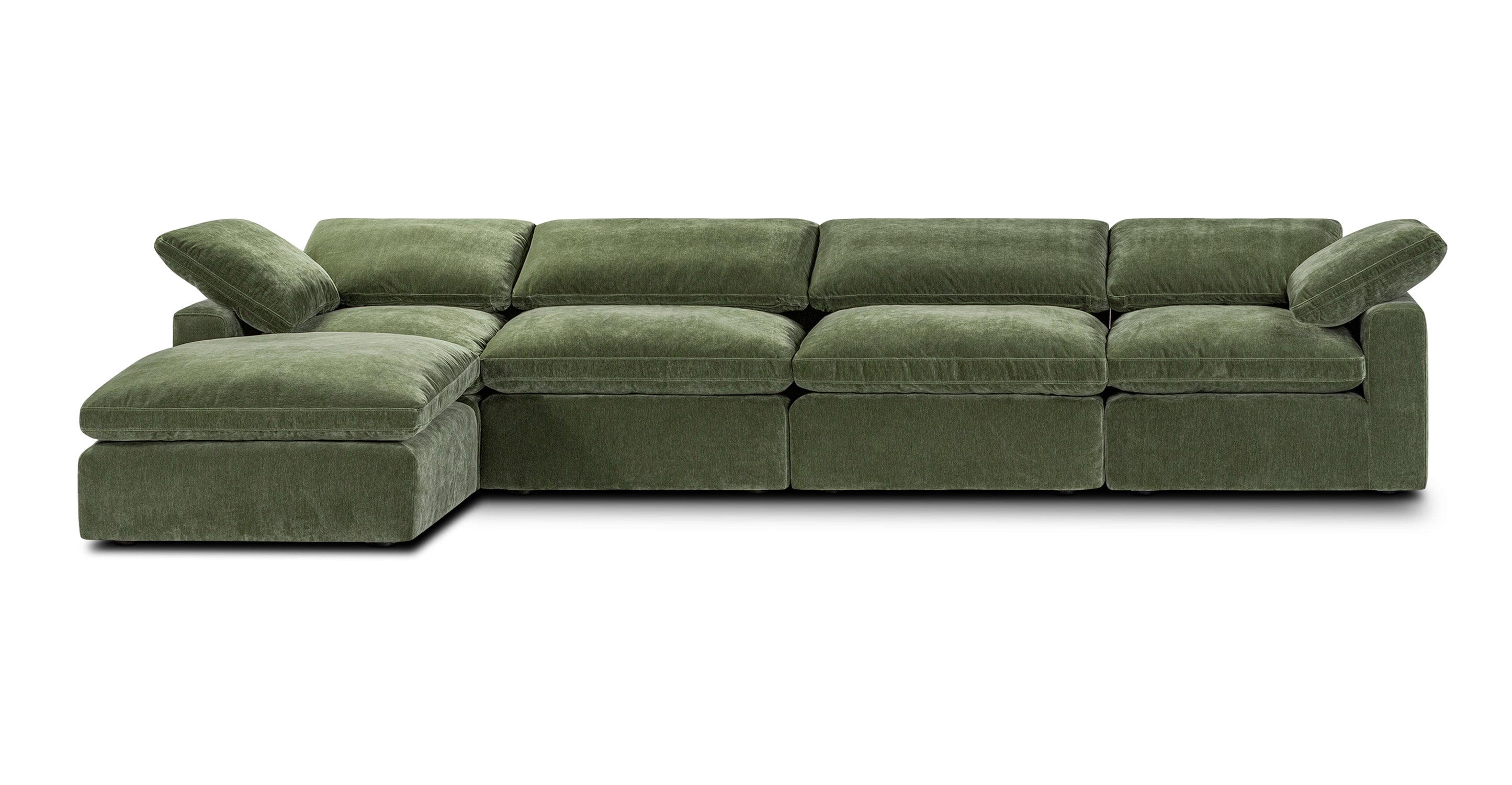 5-Seat Aspen Modular L-Shaped Sectional Sofa - Modern Living Room Furniture for Small Spaces & Apartments - Perfect for Family Gatherings & Movie Nights