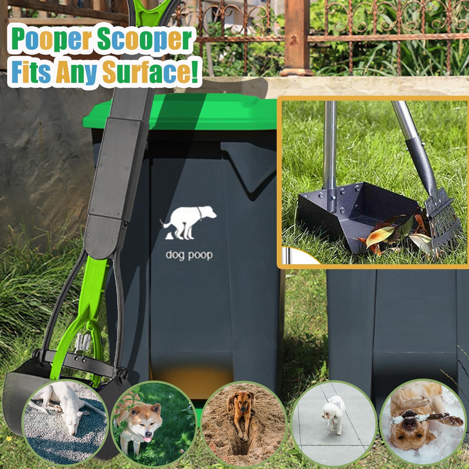 Extra Large 20L Dog Pooper Scooper with Removable Inner Bin - 28