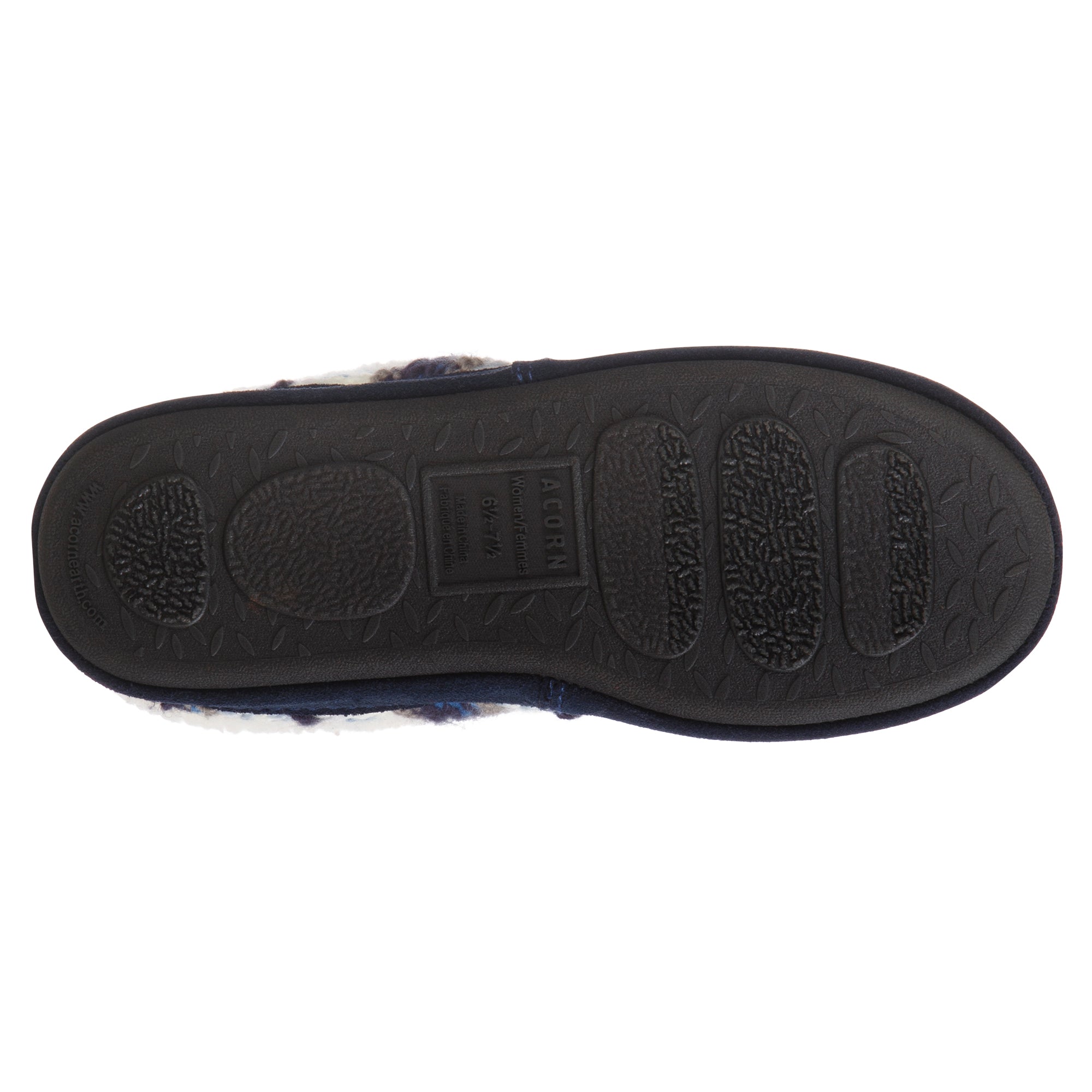 Women's Fairisle Knit Clog Slippers with Non-Slip Indoor/Outdoor Sole - Cozy House Shoes for Winter, Home, Office & Errands
