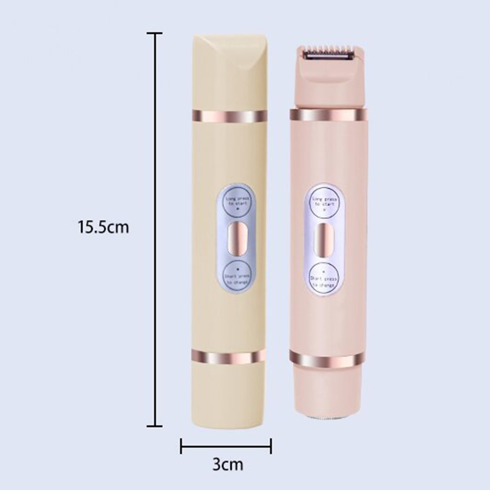 Electric Bikini Trimmer & Body Hair Shaver - Dual Head Rechargeable Women's Shaver for Legs, Underarms, Lips & Intimate Areas - Smooth Skin at Home or Travel