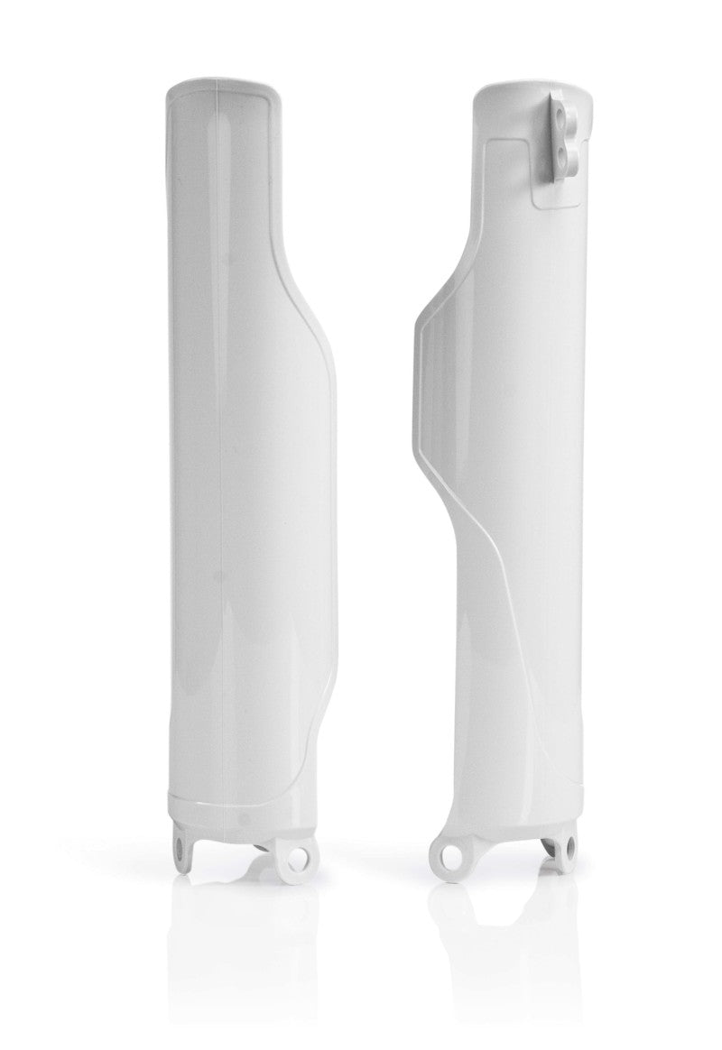 Acerbis Lower Fork Cover Set for 2004-2007 Honda CR & 2006-2017 CRF250R/CRF450R - White | Dirt Bike Fork Protectors | Off-Road Motorcycle Accessories for Trail & Motocross Riding