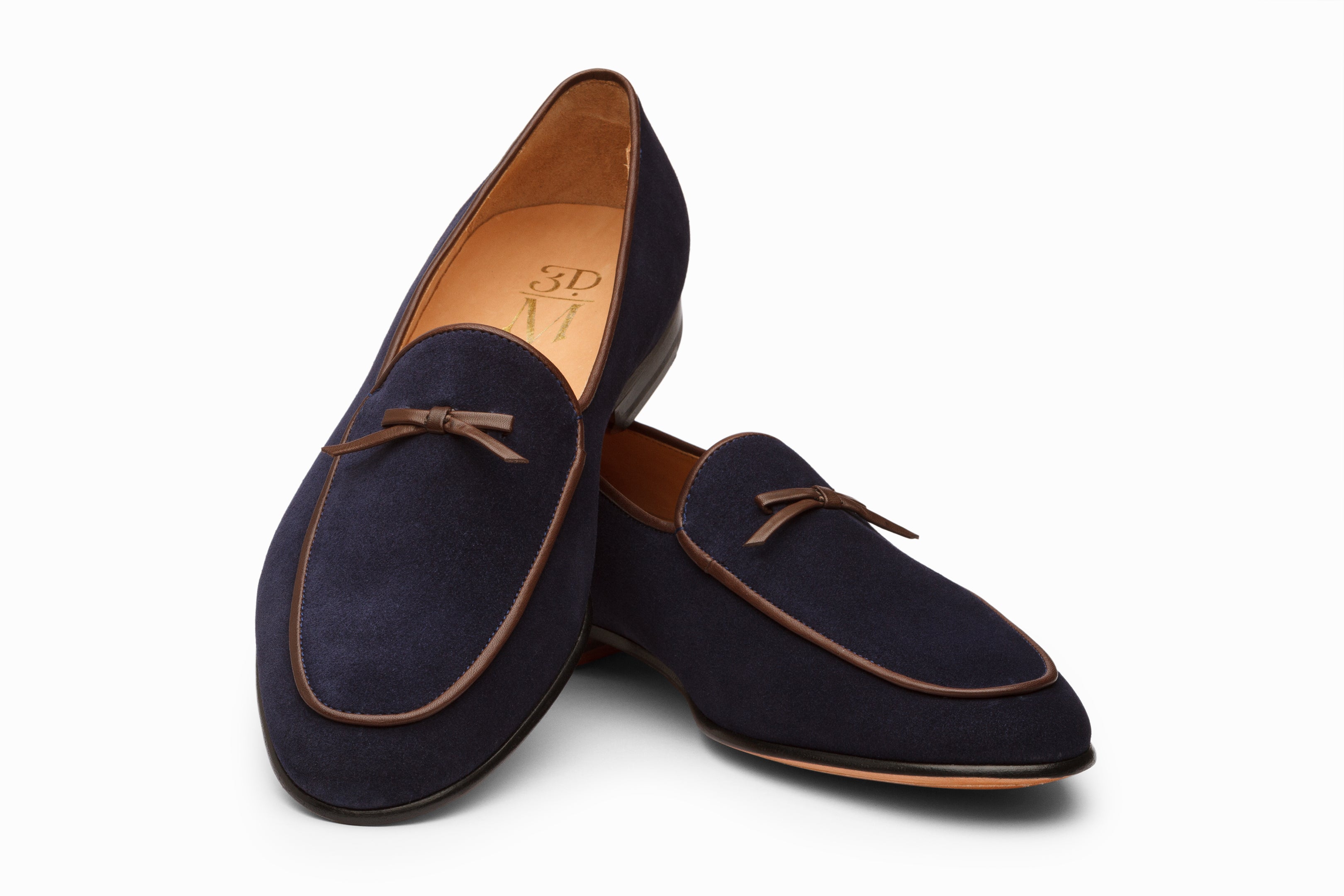 Premium Belgian Loafers for Men - Navy Blue Suede Leather Slip-On Shoes | Comfortable & Stylish Casual Dress Shoes for Office, Travel & Everyday Wear