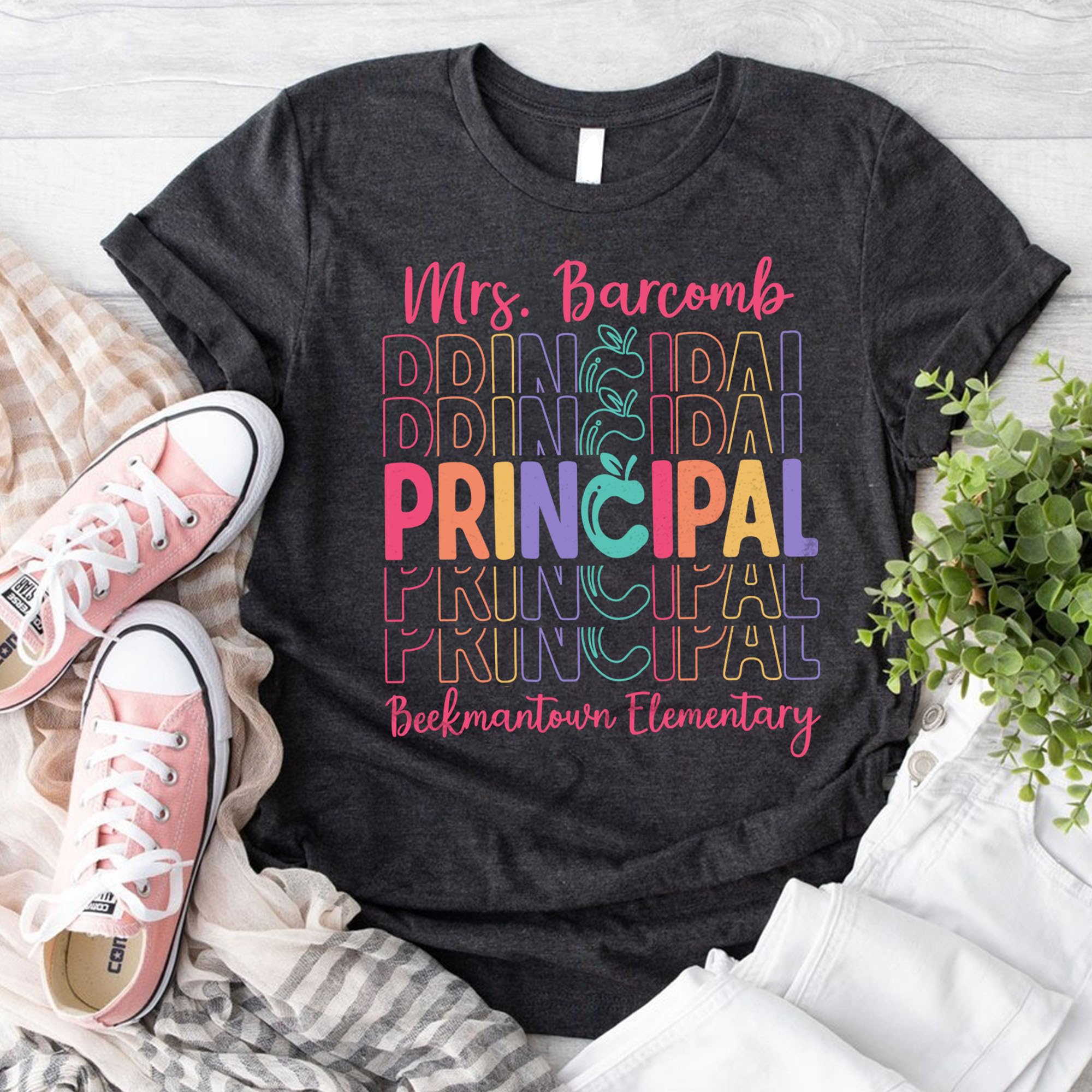 Custom Personalized Name & School Principal T-Shirt - Principal Life Tee, Principal Apparel, Principal Gift - Perfect for Teacher Appreciation, School Events & Principal's Day
