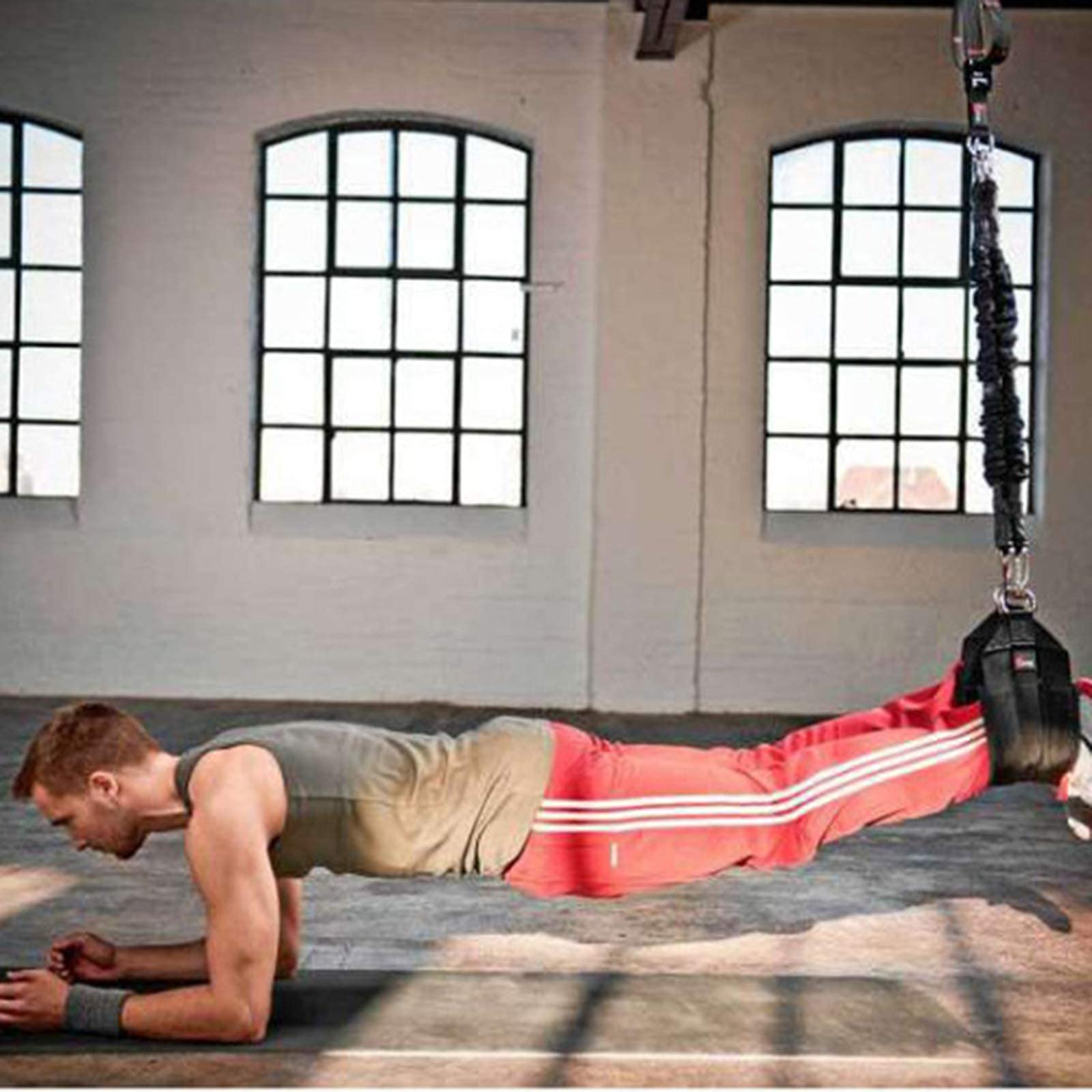 Full Body Resistance Band Kit with Suspension Straps - Adjustable Bungee Cords for Home Gym Workouts, Strength Training & Yoga - Perfect for Indoor Fitness, CrossFit & Bodyweight Exercises