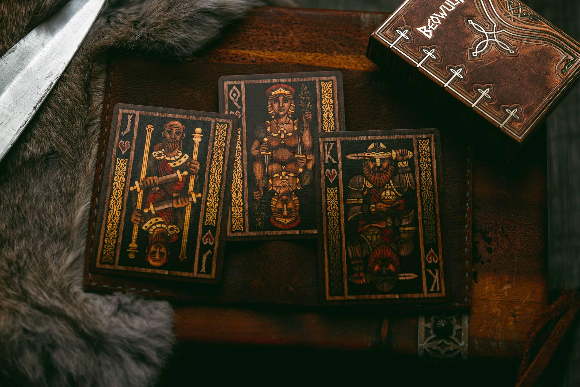 Beowulf Playing Cards - Premium Viking-Themed Deck for Poker, Magic Tricks & Collectors | Perfect for Game Nights, Gifts & Cardistry