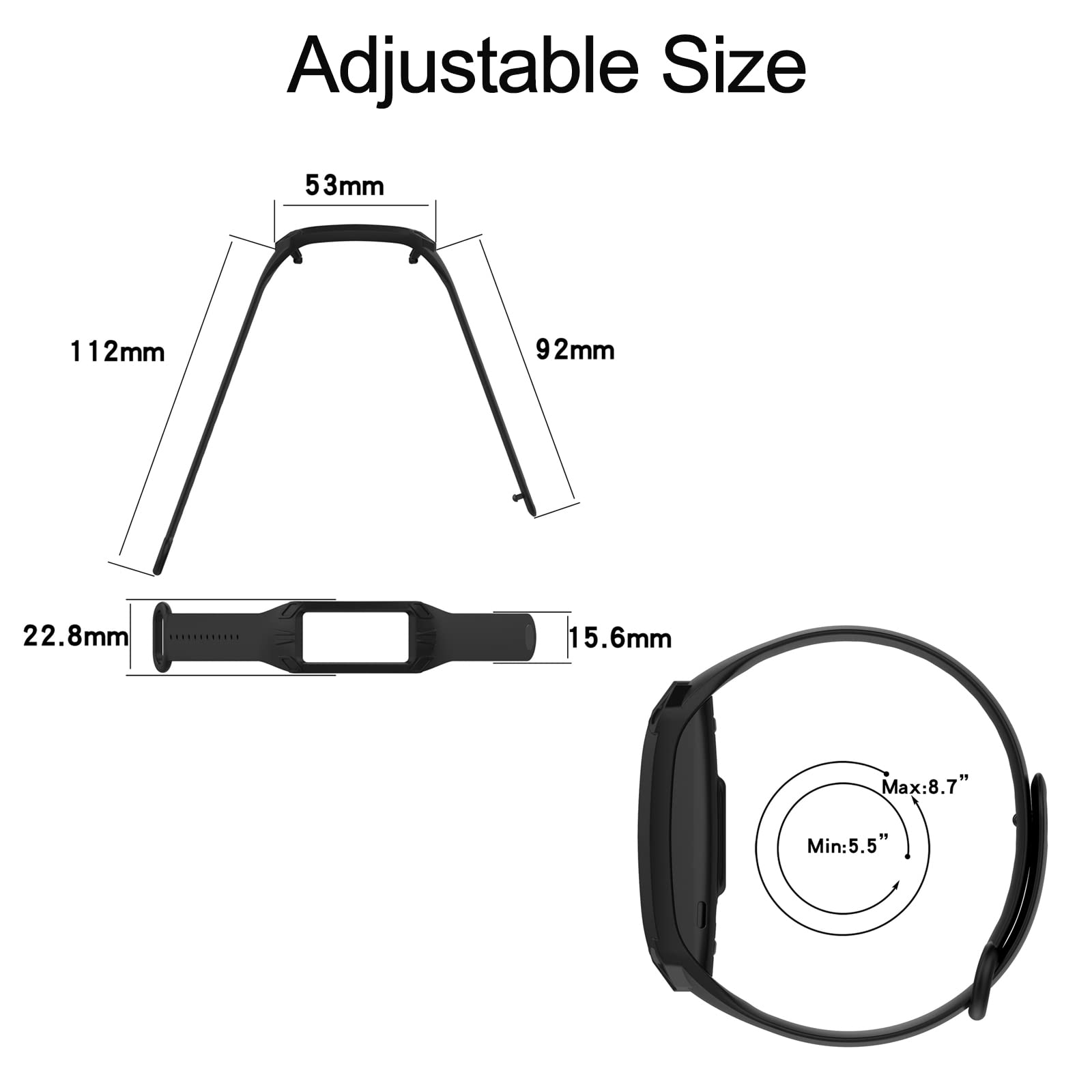 BabyValley Soft Sport Adjustable Replacement Bands for Amazon Halo View Fitness Tracker - Comfortable Wristbands Compatible with Halo View - Perfect for Workouts, Running & Daily Activity Tracking