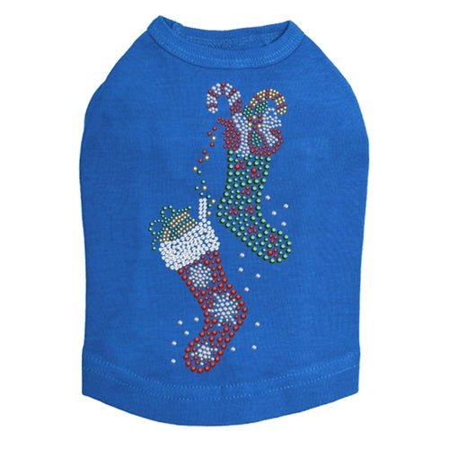 Christmas Stockings for Dogs - Festive Holiday Pet Tank Tops in Multiple Colors - Perfect for Christmas Photos & Pet Parties