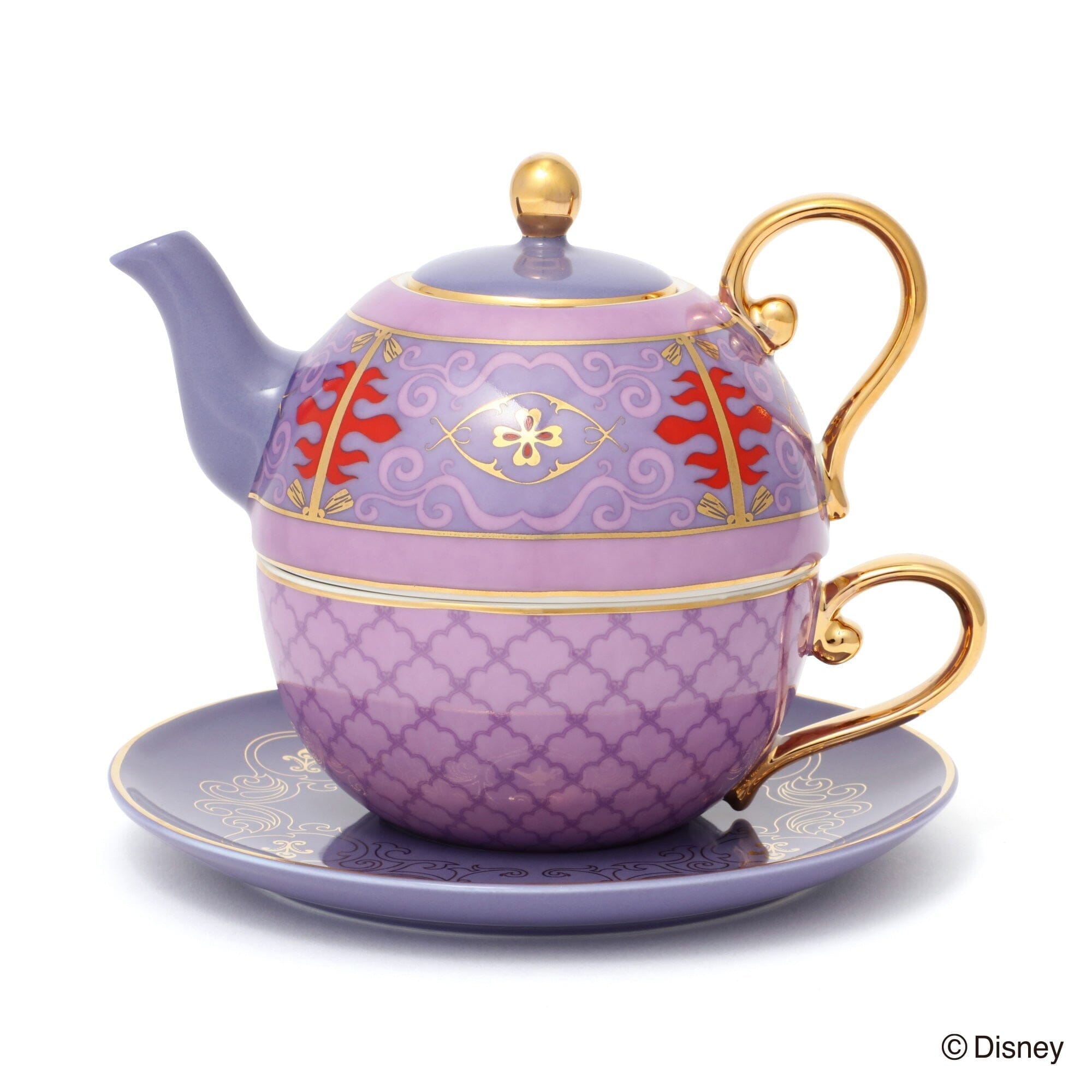 Disney Aladdin Magic of Chemistry Tea Set - Ceramic Teapot with Cup for One - Perfect for Kids Tea Parties, Disney Themed Gifts & Collectibles