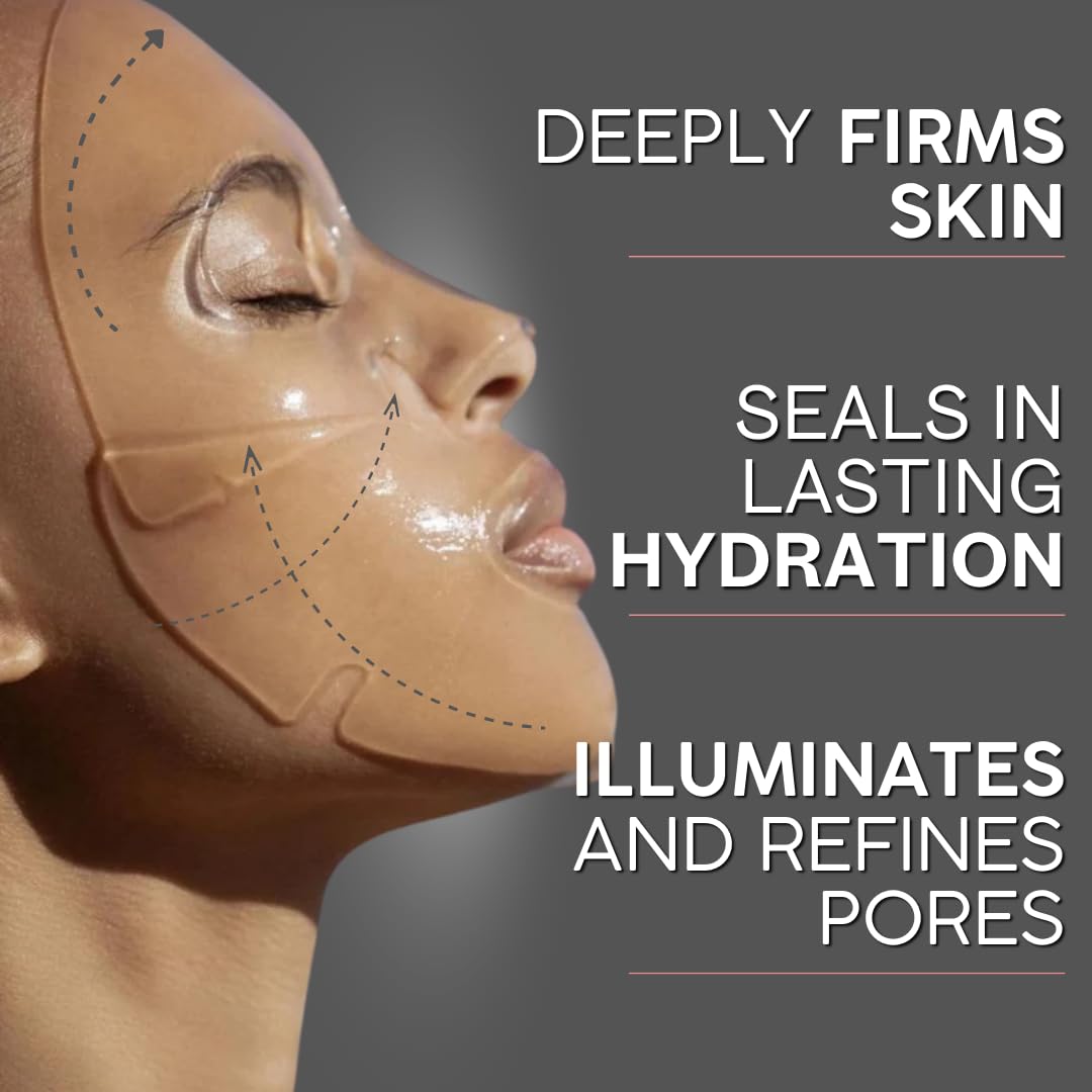 ERASE Pro-Collagen Hydrating Face Mask for Women & Men | Overnight Collagen Treatment | Korean Skincare Biocollagen Sheet Mask | Deep Moisturizing Facial Care | Perfect for Night Routine, Spa Day & Travel Skincare