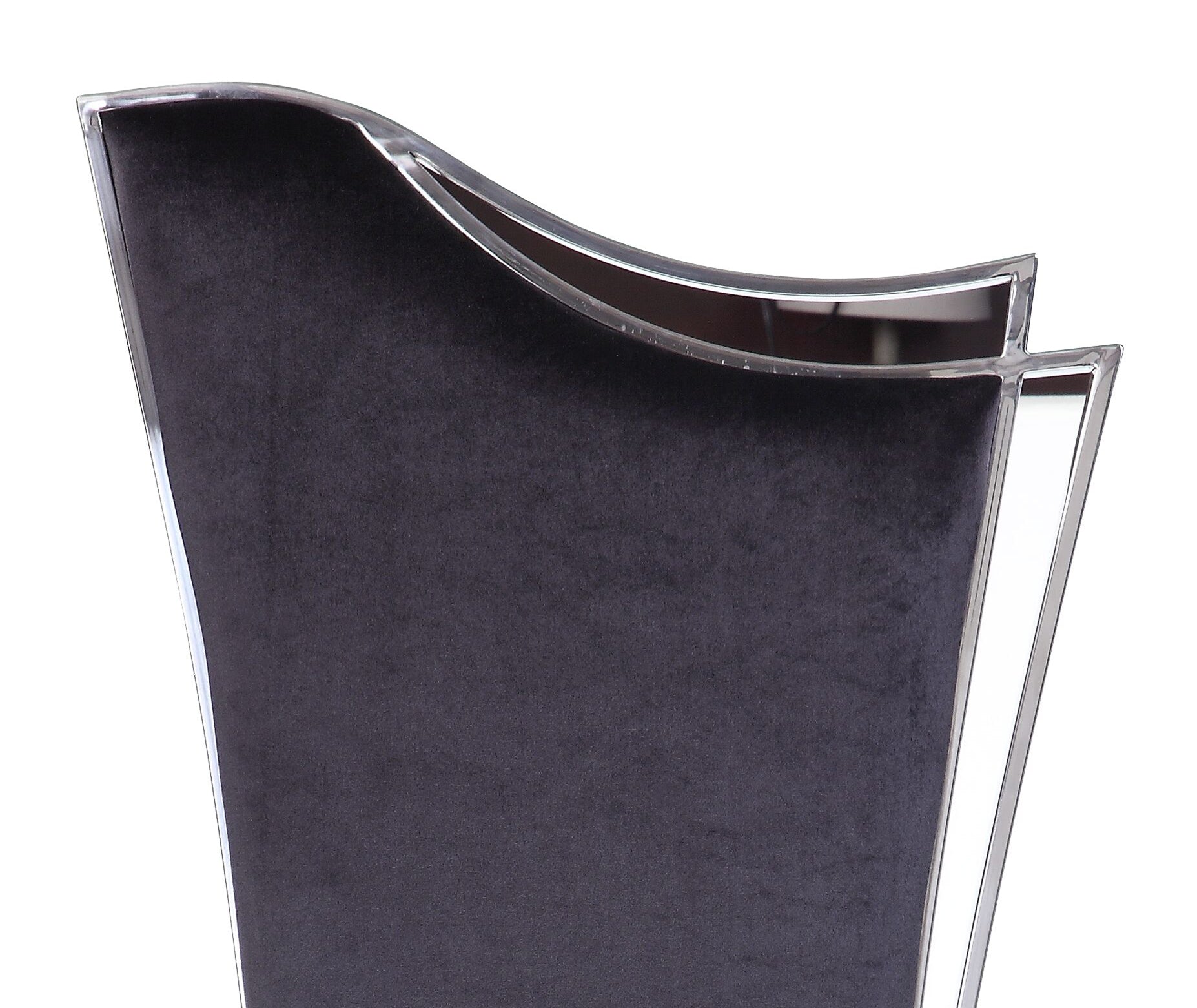 Modern Black & Stainless Steel X-Back Dining Chairs - Set of 2 Contemporary Metal Side Chairs for Kitchen, Dining Room, Office or Outdoor Patio