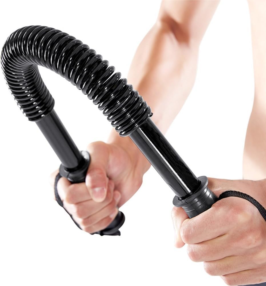 FYNIGO Spring Power Twister Bar - Upper Body Workout Equipment for Strength Training, Muscle Building & Chest Expansion | Perfect for Home Gym, Fitness Enthusiasts & Physical Therapy