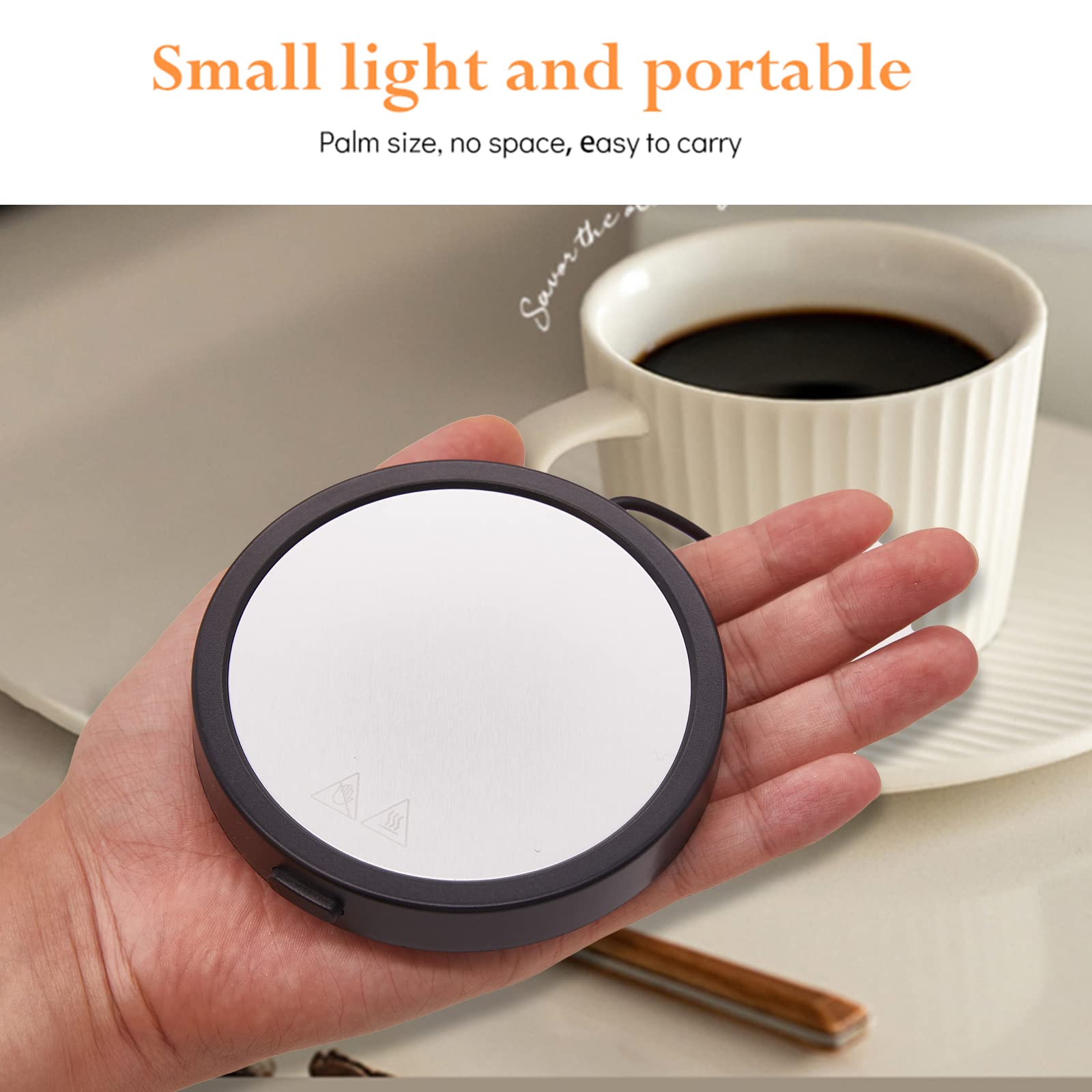 Mairhie USB Coffee Mug Warmer for Desk - Keep Coffee, Tea & Milk Hot - Portable Beverage Warmer Plate (Black) - Perfect for Office, Home & Travel Use