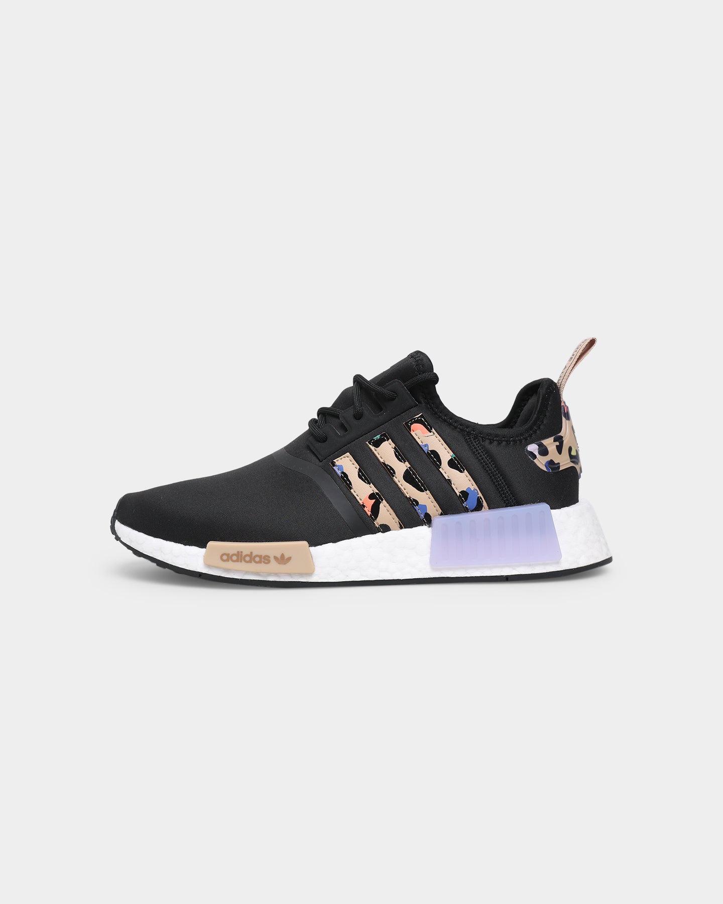 Adidas Women's NMD_R1 Running Shoes - Core Black/Pale Nude/Purple Tint - Lightweight Comfort for Gym, Jogging & Everyday Wear