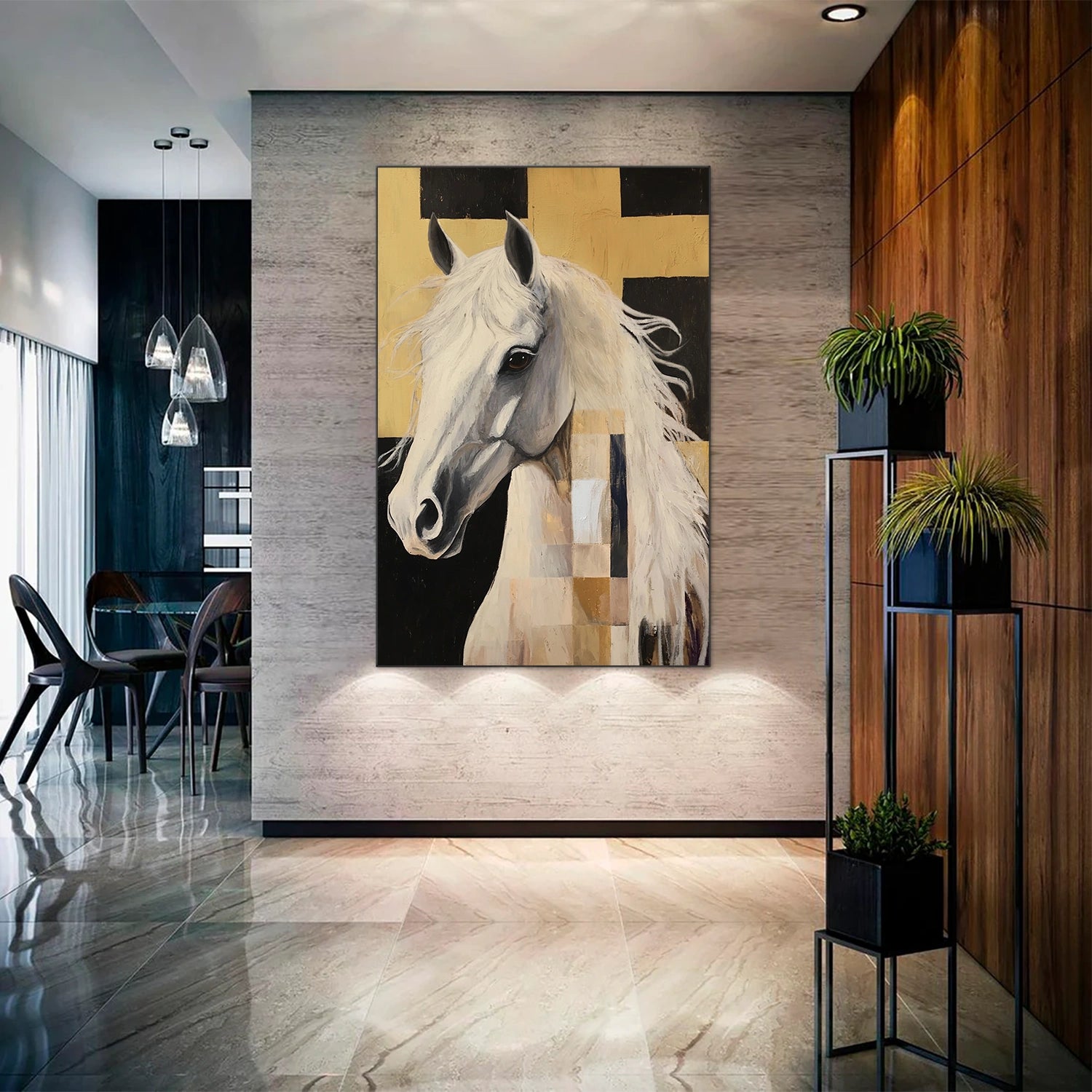 Animal Art Painting #AP100 - Handmade Canvas Wall Decor for Living Room, Bedroom & Office | Unique Wildlife Artwork for Home & Gifts