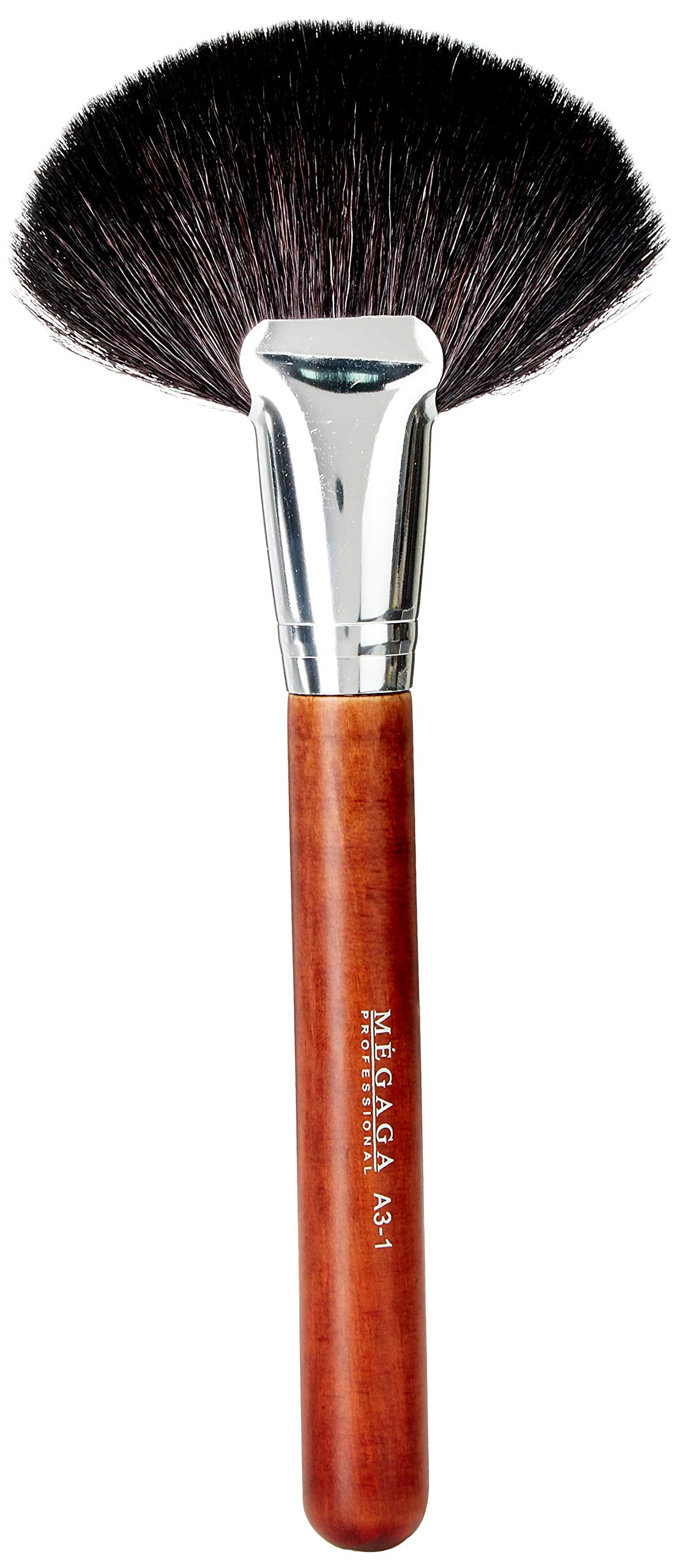 Megaga Fan Make Up Brush No. 01 - Professional Large Powder Brush for Flawless Foundation & Blending | Perfect for Liquid, Powder & Cream Makeup Application