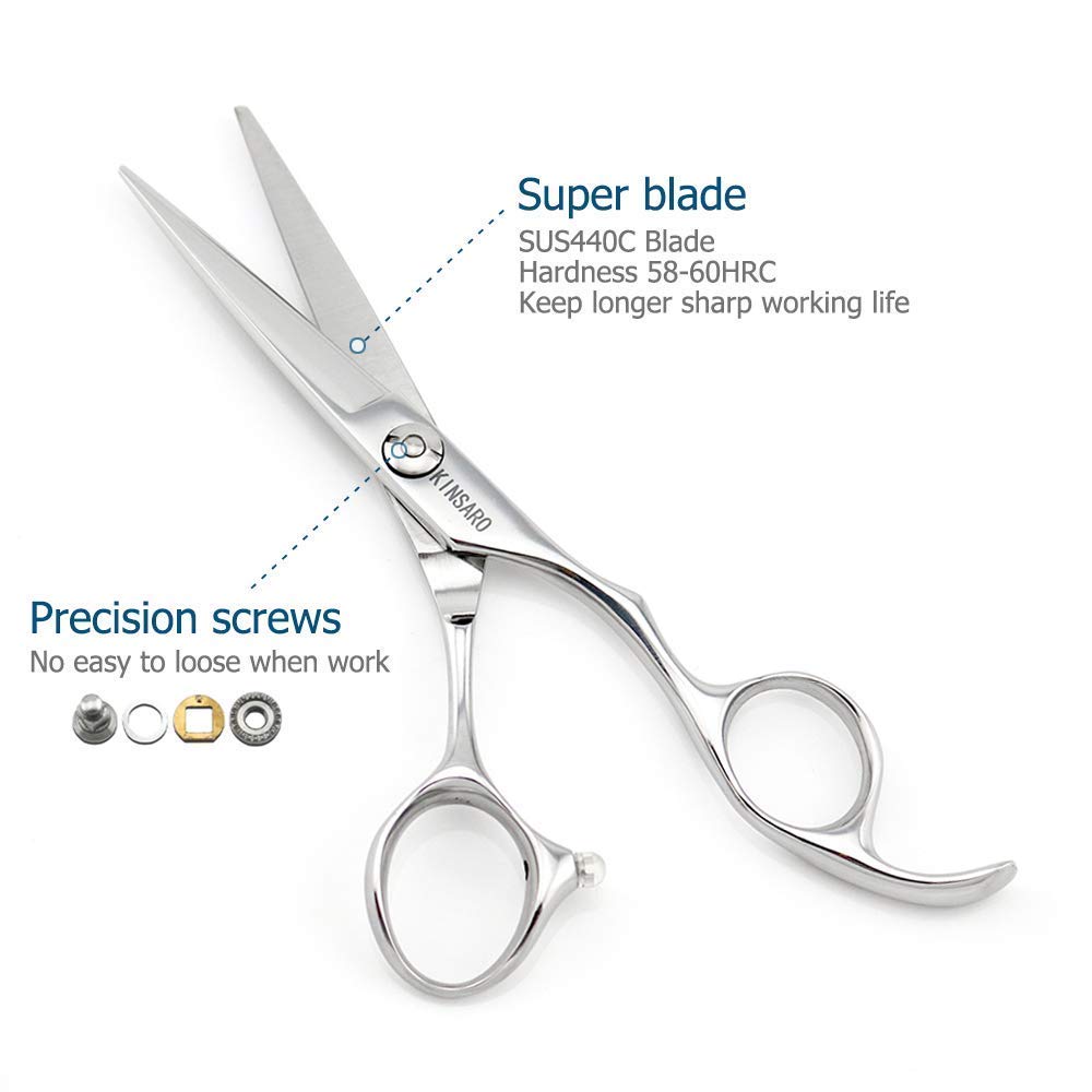 Kinsaro Professional Hair Cutting Scissors Set - 5.5 Inch Hair Shears & 6 Inch Thinning Shears for Salon, Barbershop & Home Use | Precision Styling & Texturizing Tools
